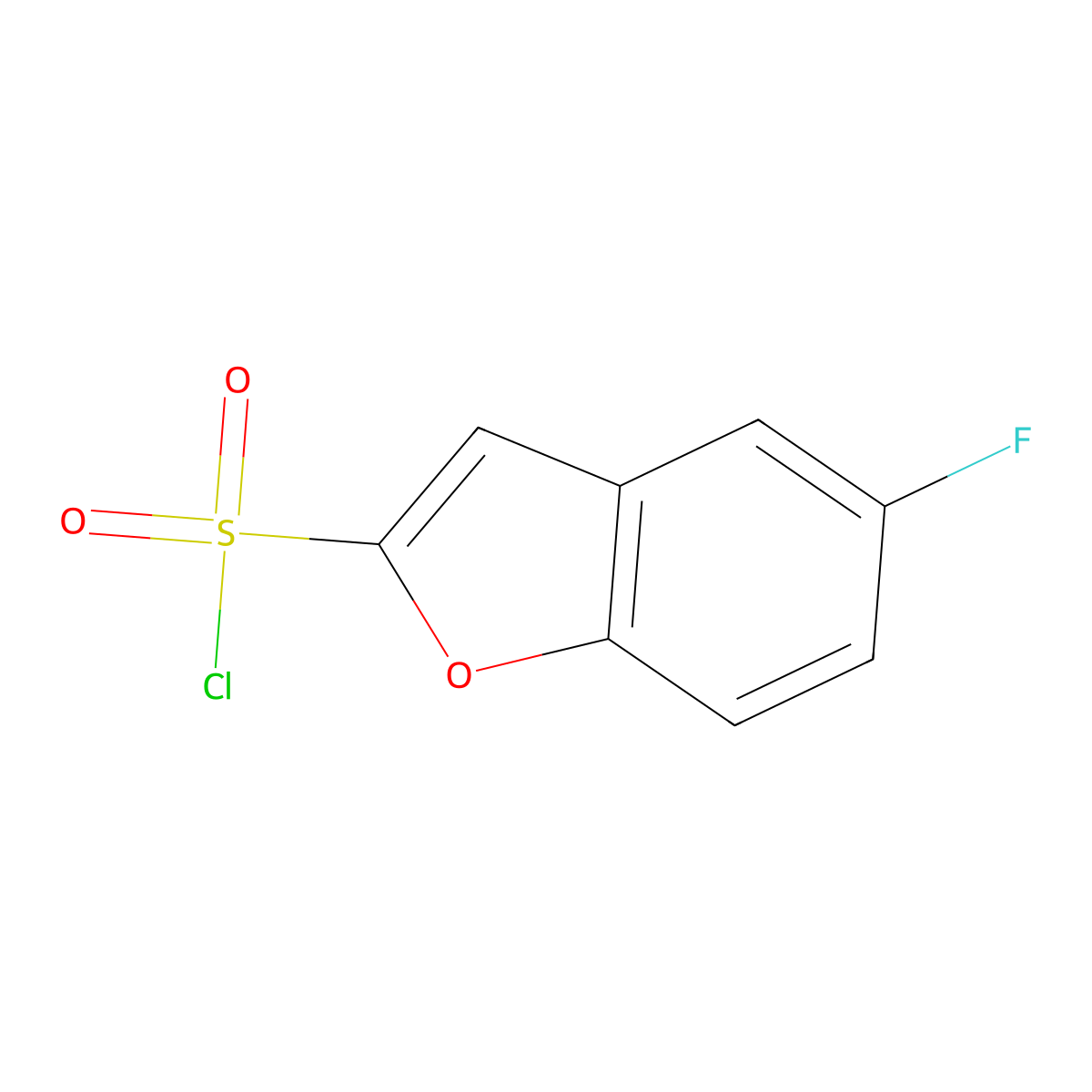 5-Fluoro-1-benzofuran-2-sulfonyl chloride molecular structure, CAS 1592452-13-5