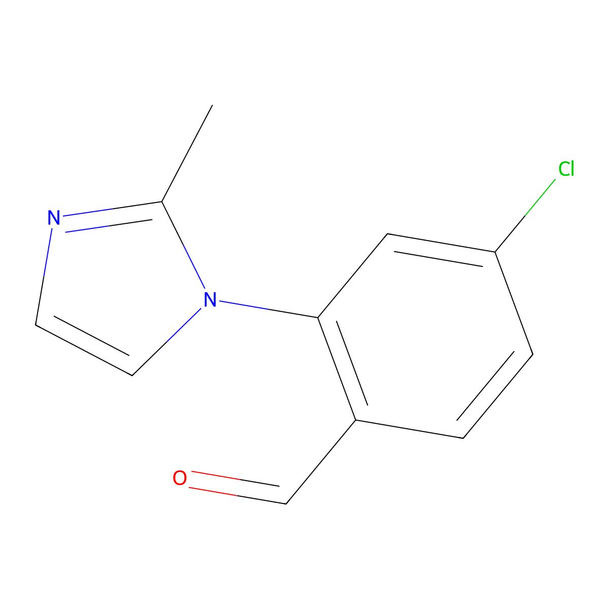 4-Chloro-2-(2-methyl-1H-imidazol-1-yl)benzaldehyde molecular structure, CAS 1592484-26-8