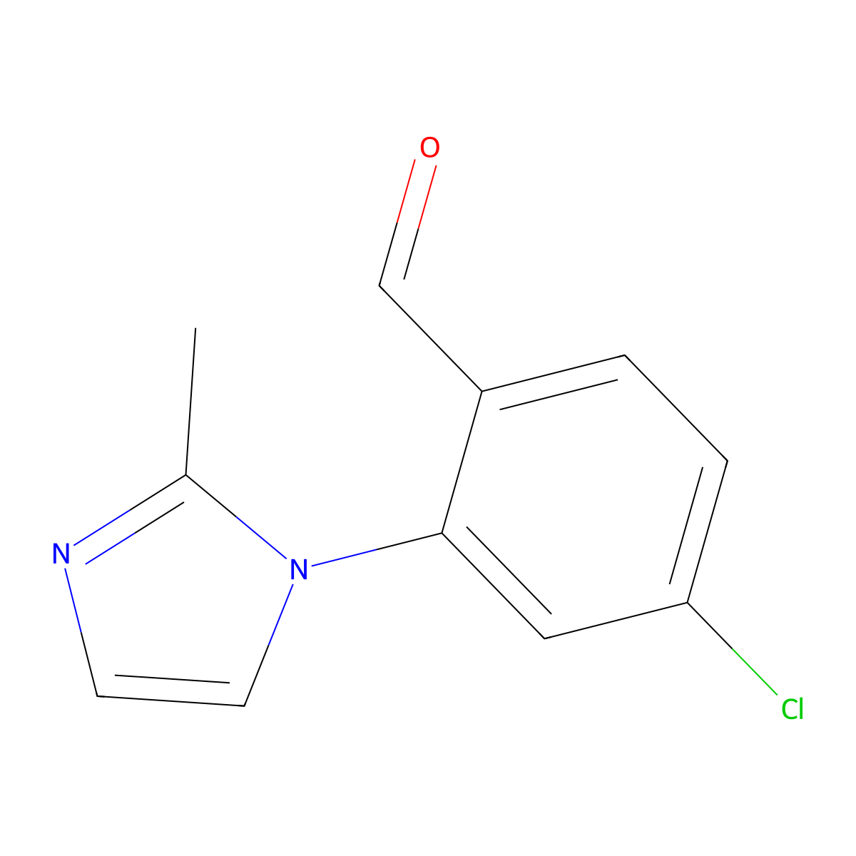 4-Chloro-2-(2-methyl-1H-imidazol-1-yl)benzaldehyde molecular structure, CAS 1592484-26-8