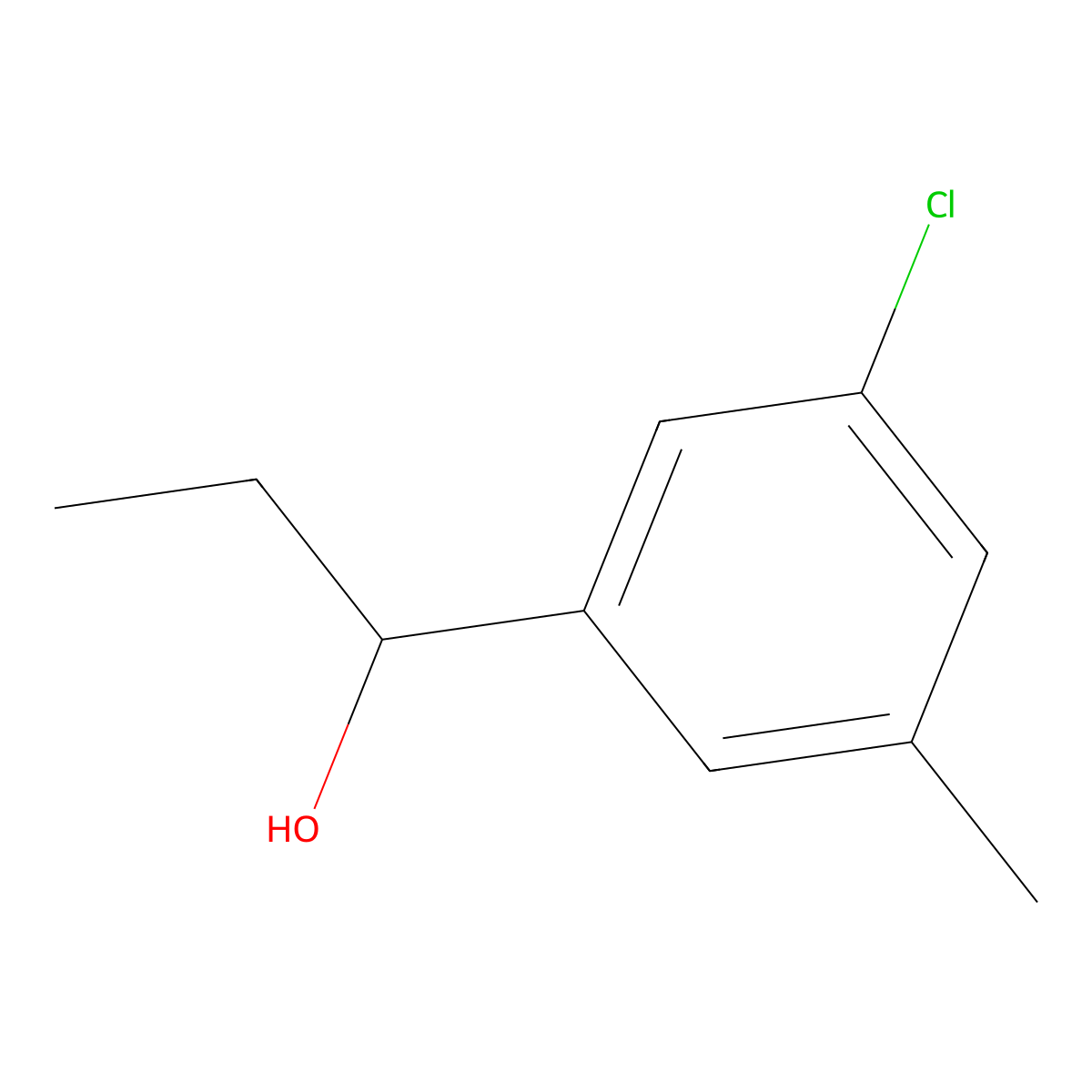 3-Chloro-alpha-ethyl-5-methylbenZenemethanol molecular structure, CAS 1592492-02-8