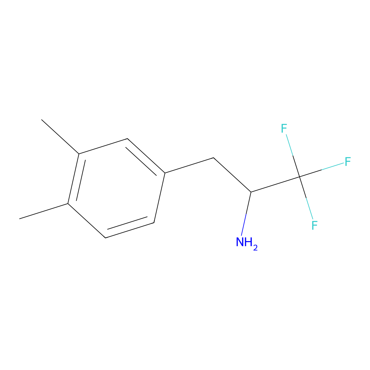 3-(3,4-Dimethylphenyl)-1,1,1-trifluoropropan-2-amine molecular structure, CAS 1592497-93-2