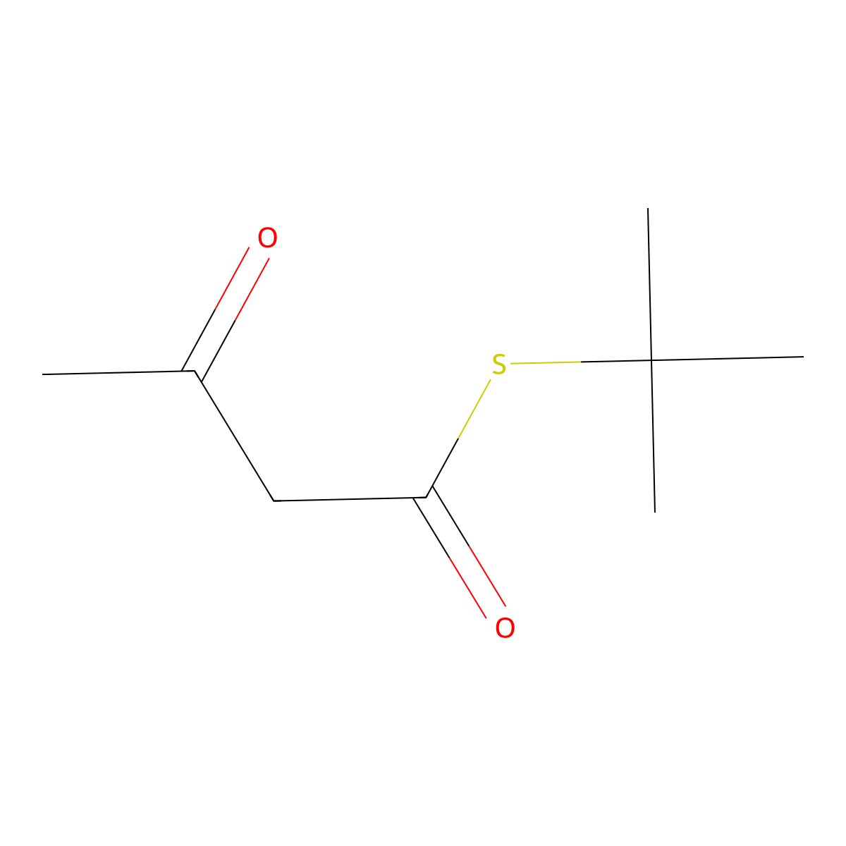 Butanethioic acid, 3-oxo-, S-(1,1-dimethylethyl) ester molecular structure, CAS 15925-47-0
