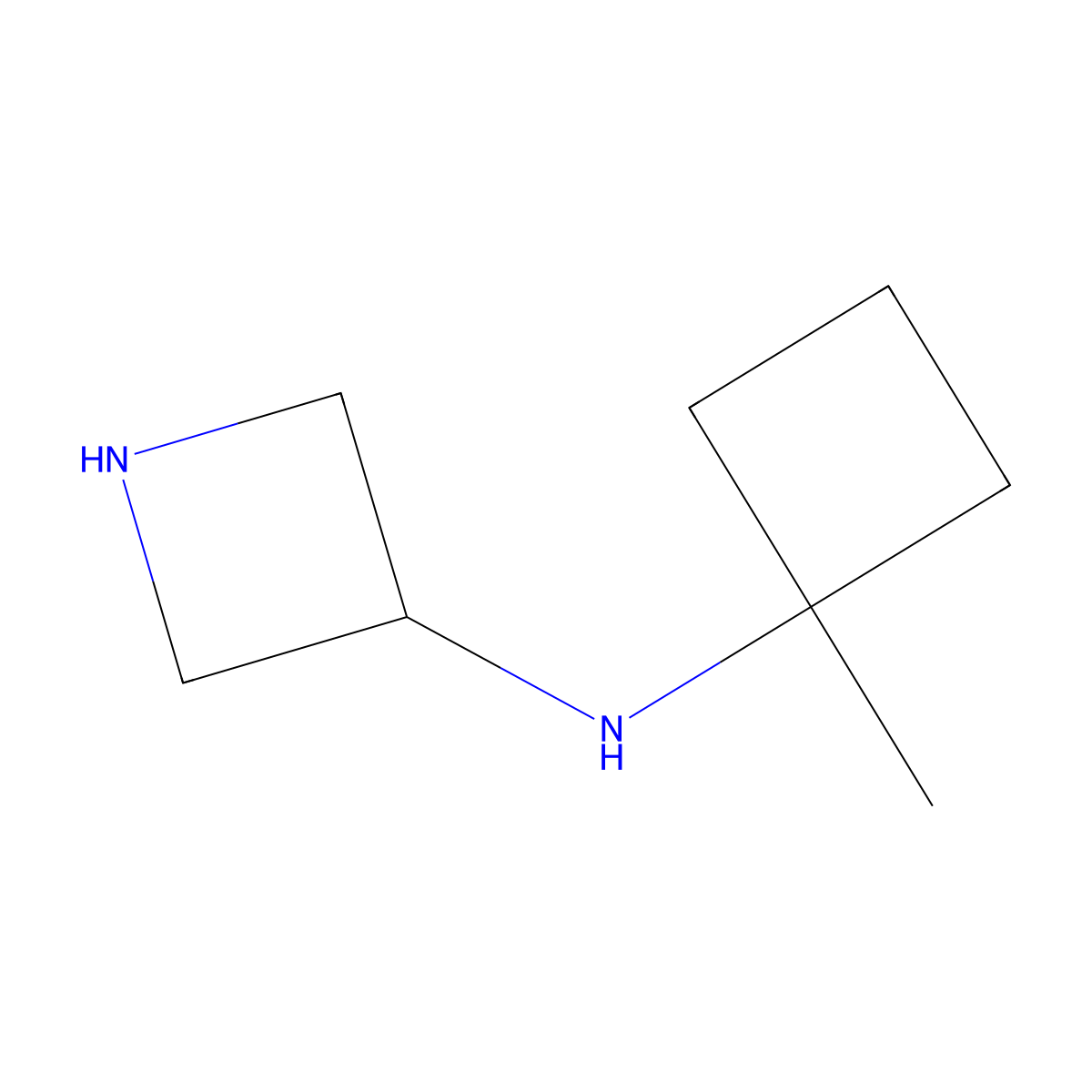 N-(1-methylcyclobutyl)azetidin-3-amine molecular structure, CAS 1592502-16-3