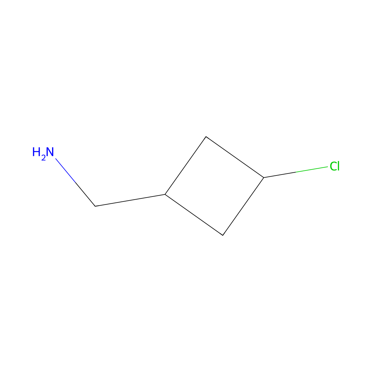 (3-Chlorocyclobutyl)methanamine molecular structure, CAS 1592522-50-3