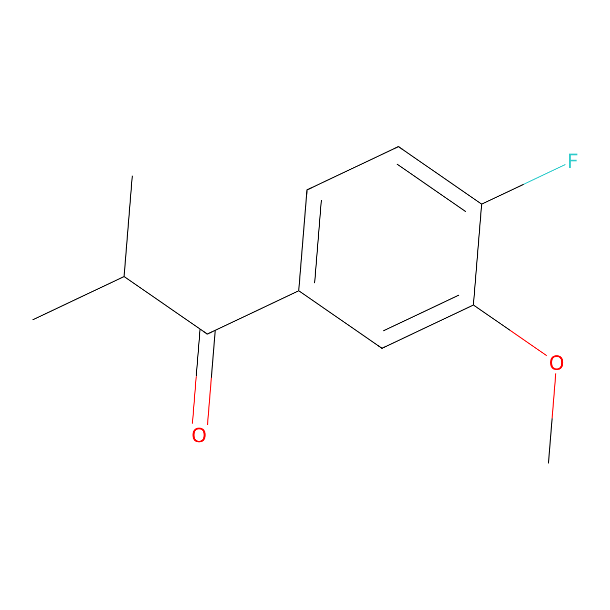 1-(4-Fluoro-3-methoxyphenyl)-2-methyl-1-propanone molecular structure, CAS 1592524-71-4