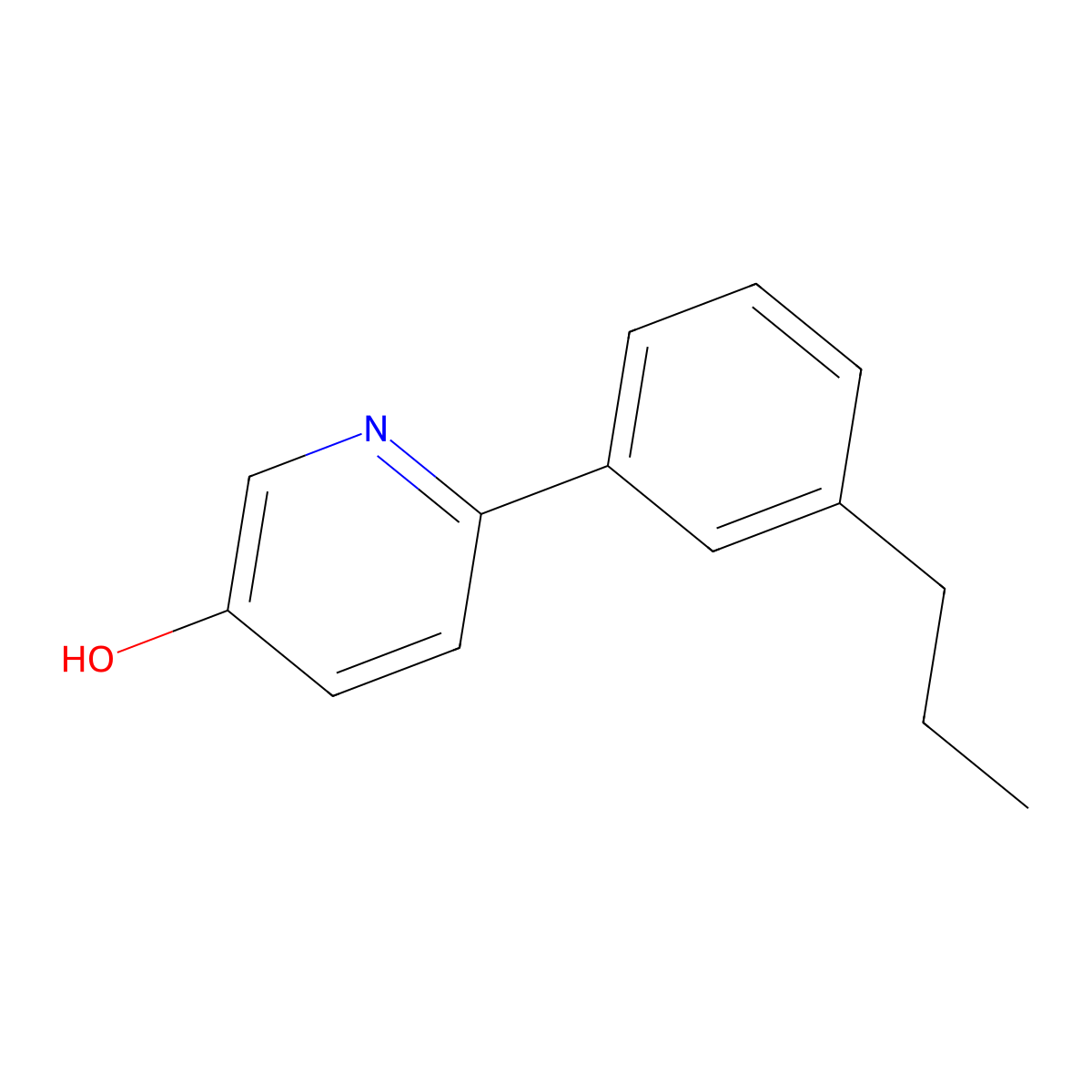 6-(3-Propylphenyl)-3-pyridinol molecular structure, CAS 1592525-50-2