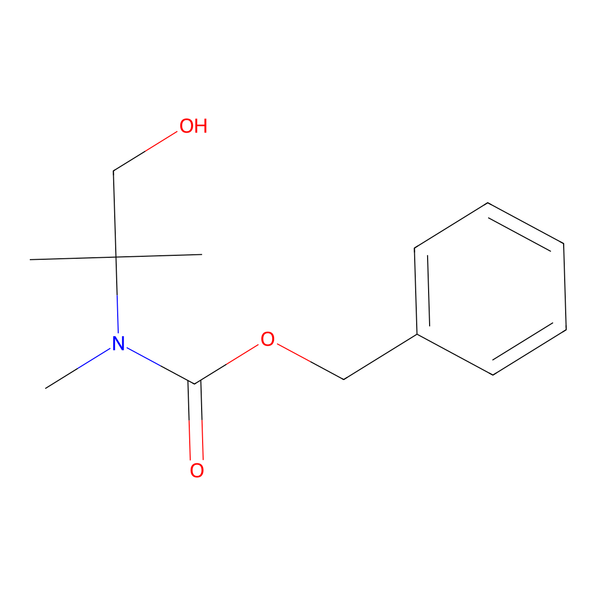 benzyl N-(1-hydroxy-2-methylpropan-2-yl)-N-methylcarbamate molecular structure, CAS 1592532-27-8