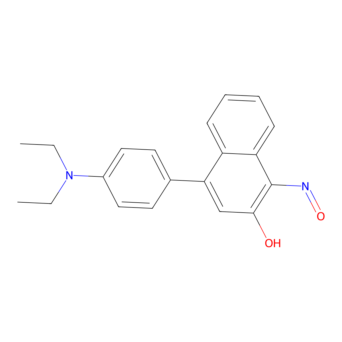 4-[4-(Diethylamino)phenyl]-1-nitrosonaphthalen-2-ol molecular structure, CAS 159256-82-3