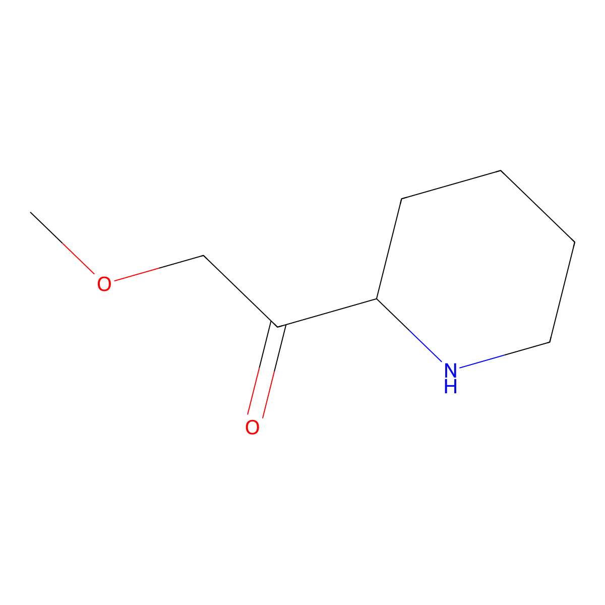 2-Methoxy-1-(piperidin-2-yl)ethan-1-one molecular structure, CAS 1592578-71-6