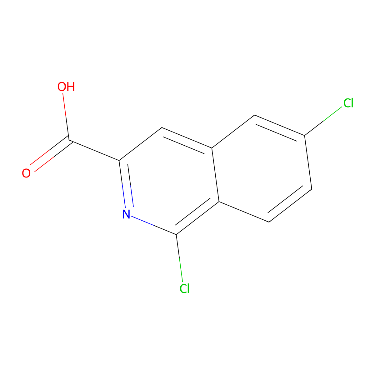 1,6-Dichloroisoquinoline-3-carboxylic acid molecular structure, CAS 1592589-15-5