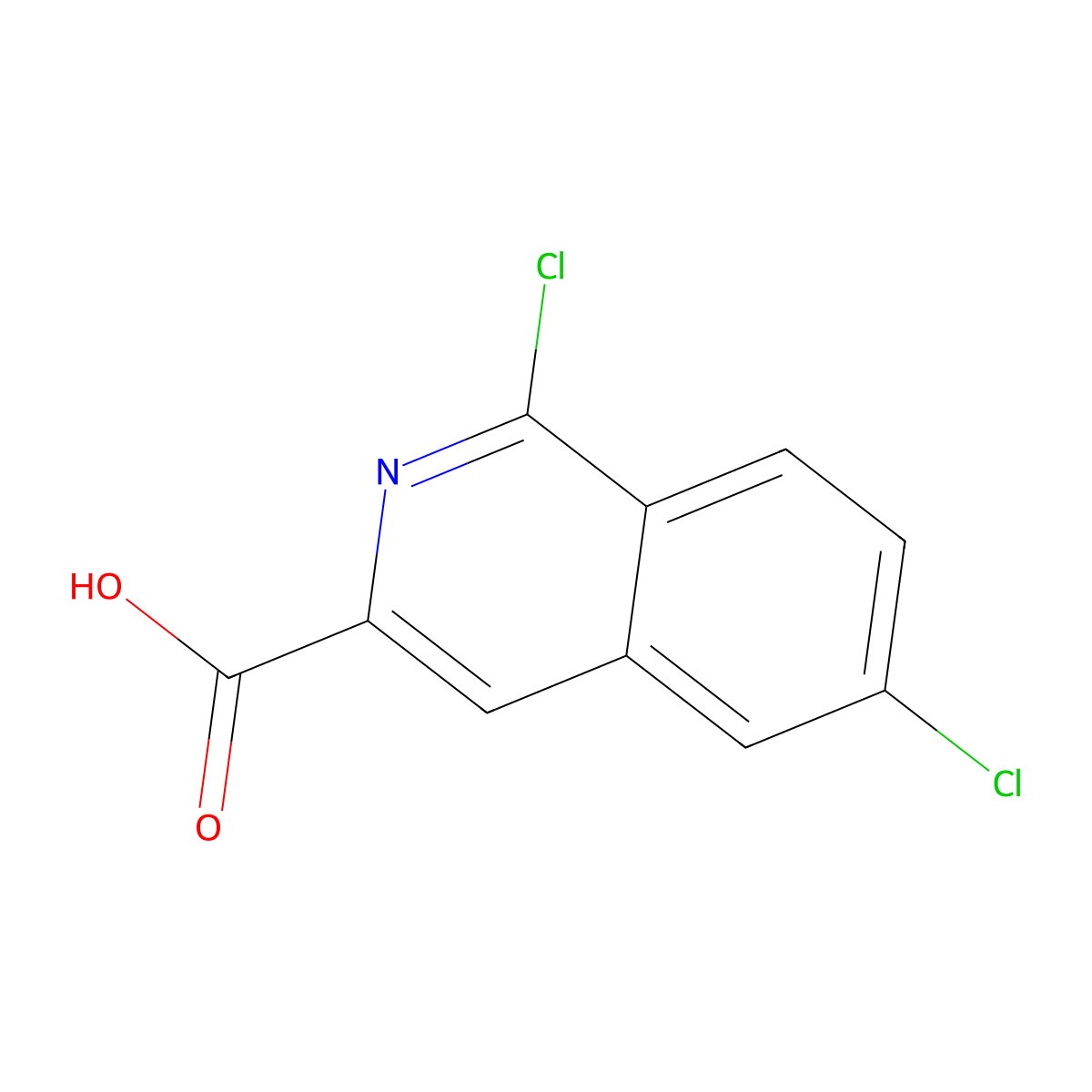 1,6-Dichloroisoquinoline-3-carboxylic acid molecular structure, CAS 1592589-15-5