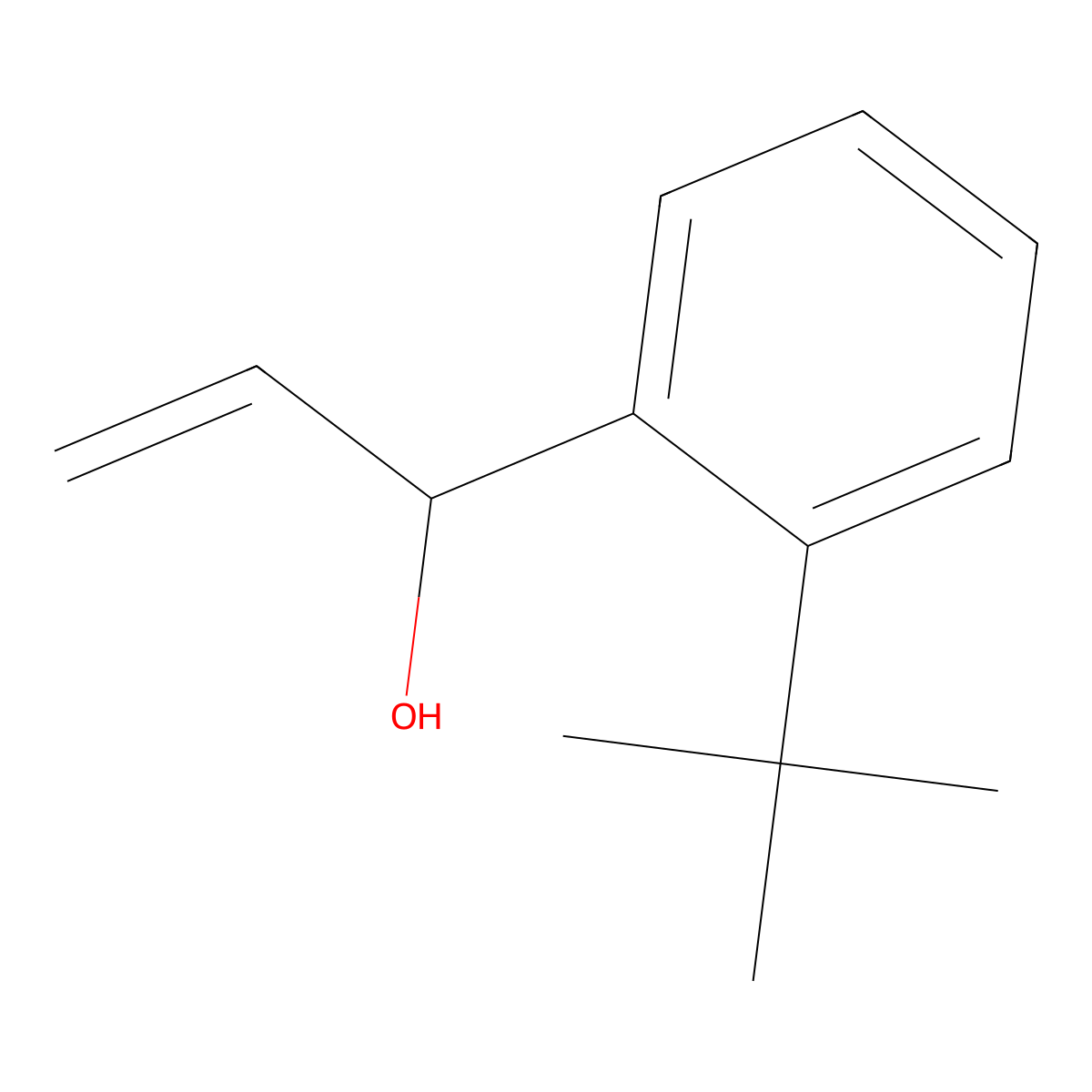 1-(2-Tert-butylphenyl)prop-2-en-1-ol molecular structure, CAS 1592589-32-6