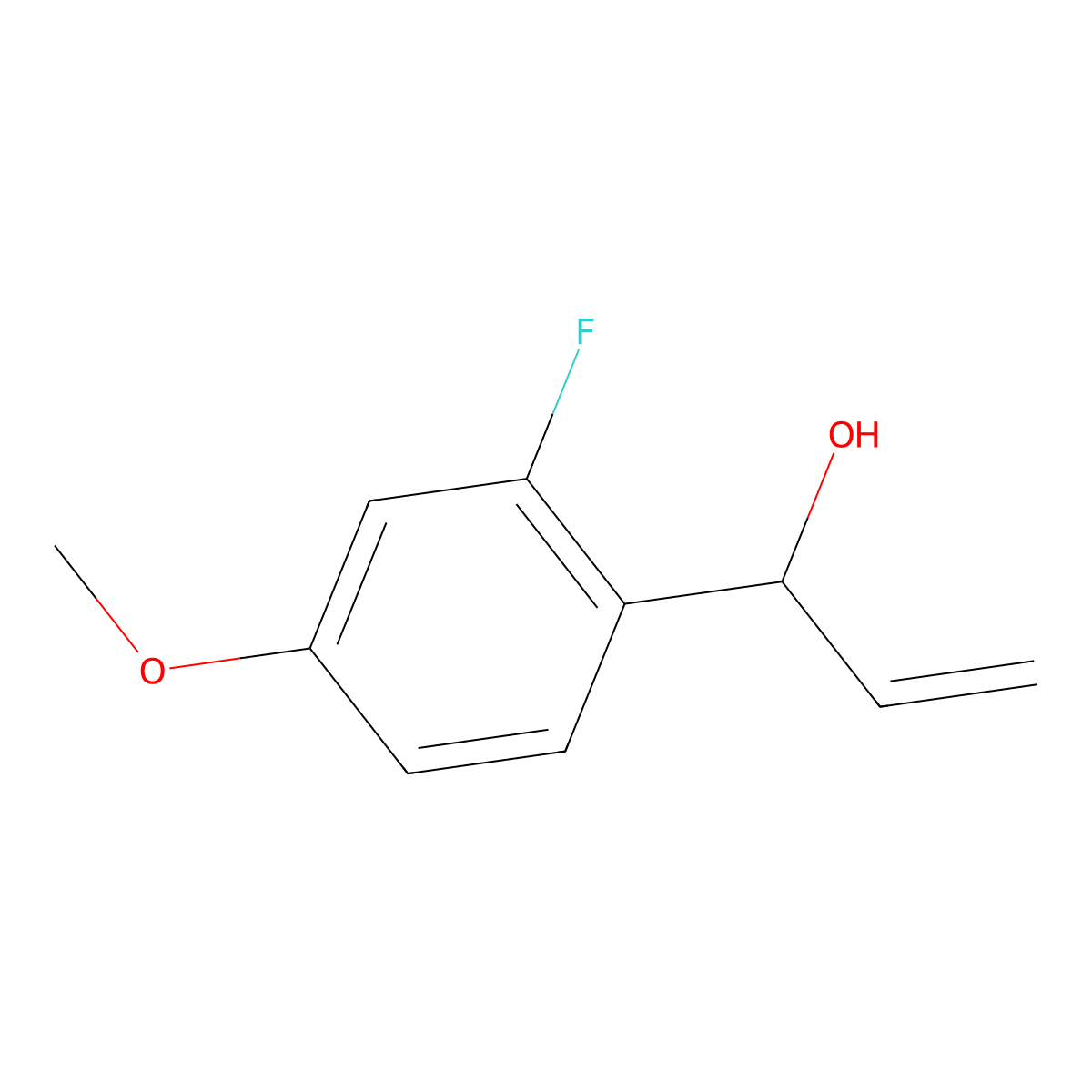 1-(2-Fluoro-4-methoxyphenyl)prop-2-en-1-ol molecular structure, CAS 1592595-77-1