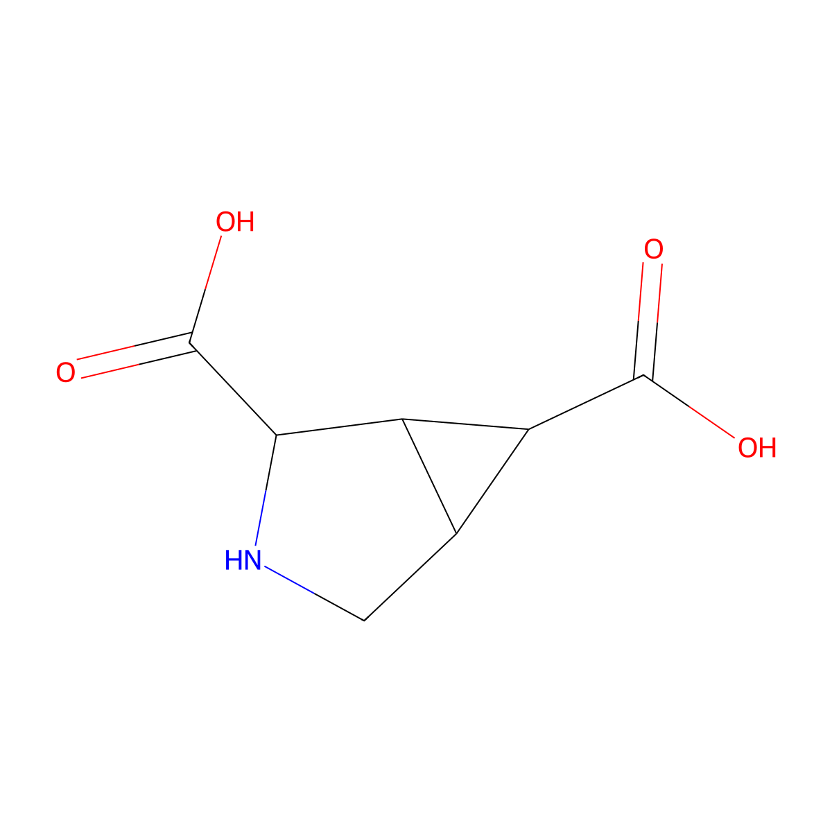 (1R,2S,5S,6S)-3-azabicyclo[3.1.0]hexane-2,6-dicarboxylic acid molecular structure, CAS 159262-32-5