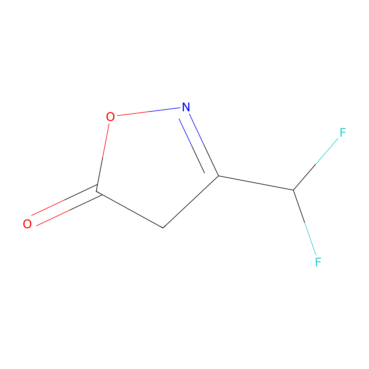 3-(Difluoromethyl)-4,5-dihydro-1,2-oxazol-5-one molecular structure, CAS 1592626-58-8