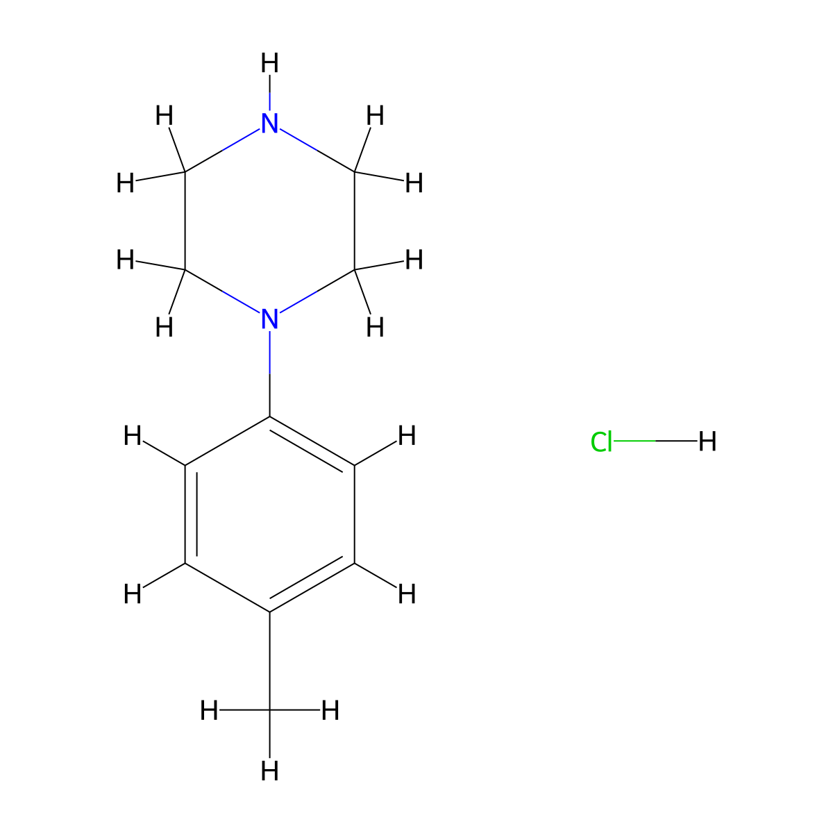 1-(p-Tolyl)-piperazine dihydrochloride molecular structure, CAS 159263-04-4