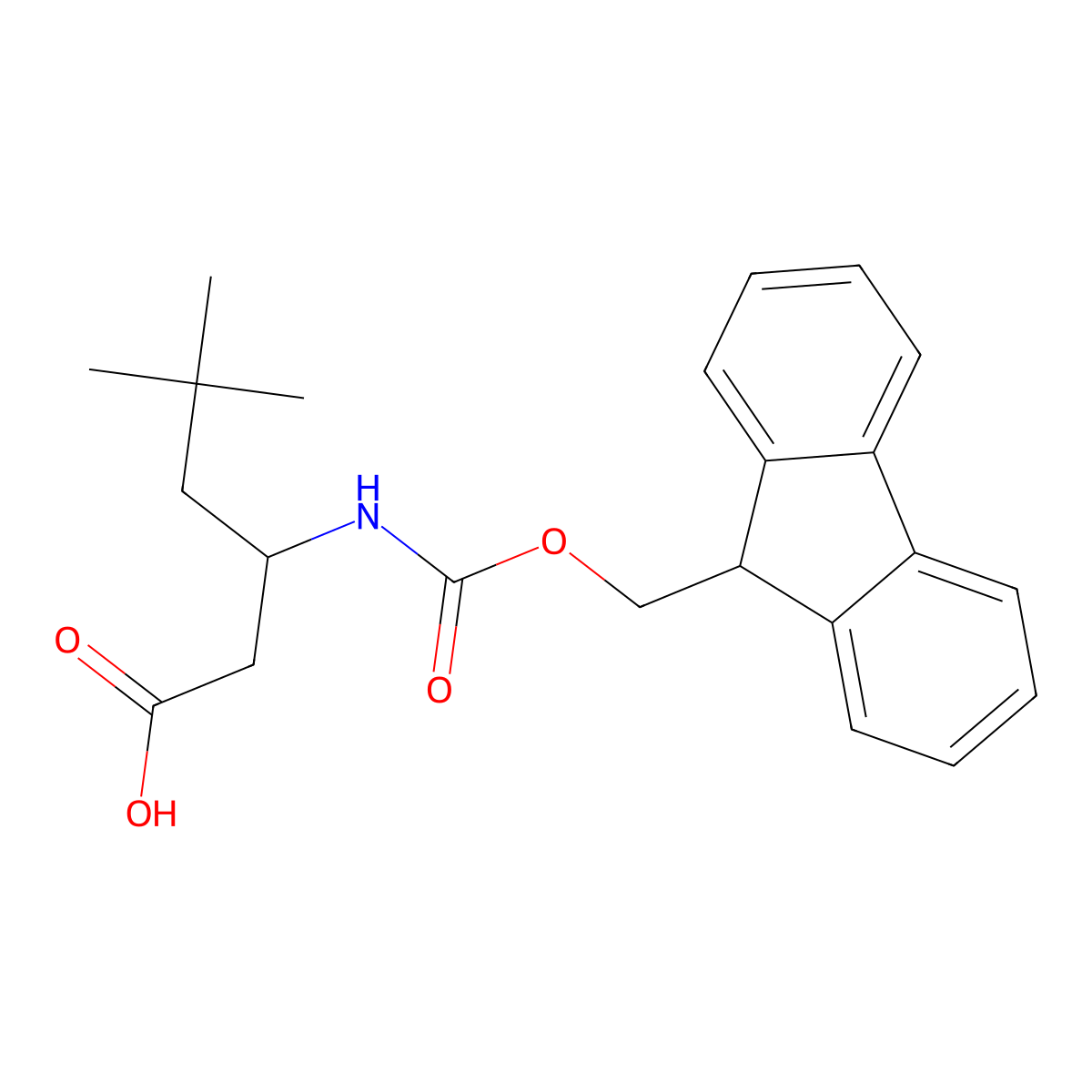 3-({[(9H-fluoren-9-yl)methoxy]carbonyl}amino)-5,5-dimethylhexanoic acid molecular structure, CAS 1592648-96-8
