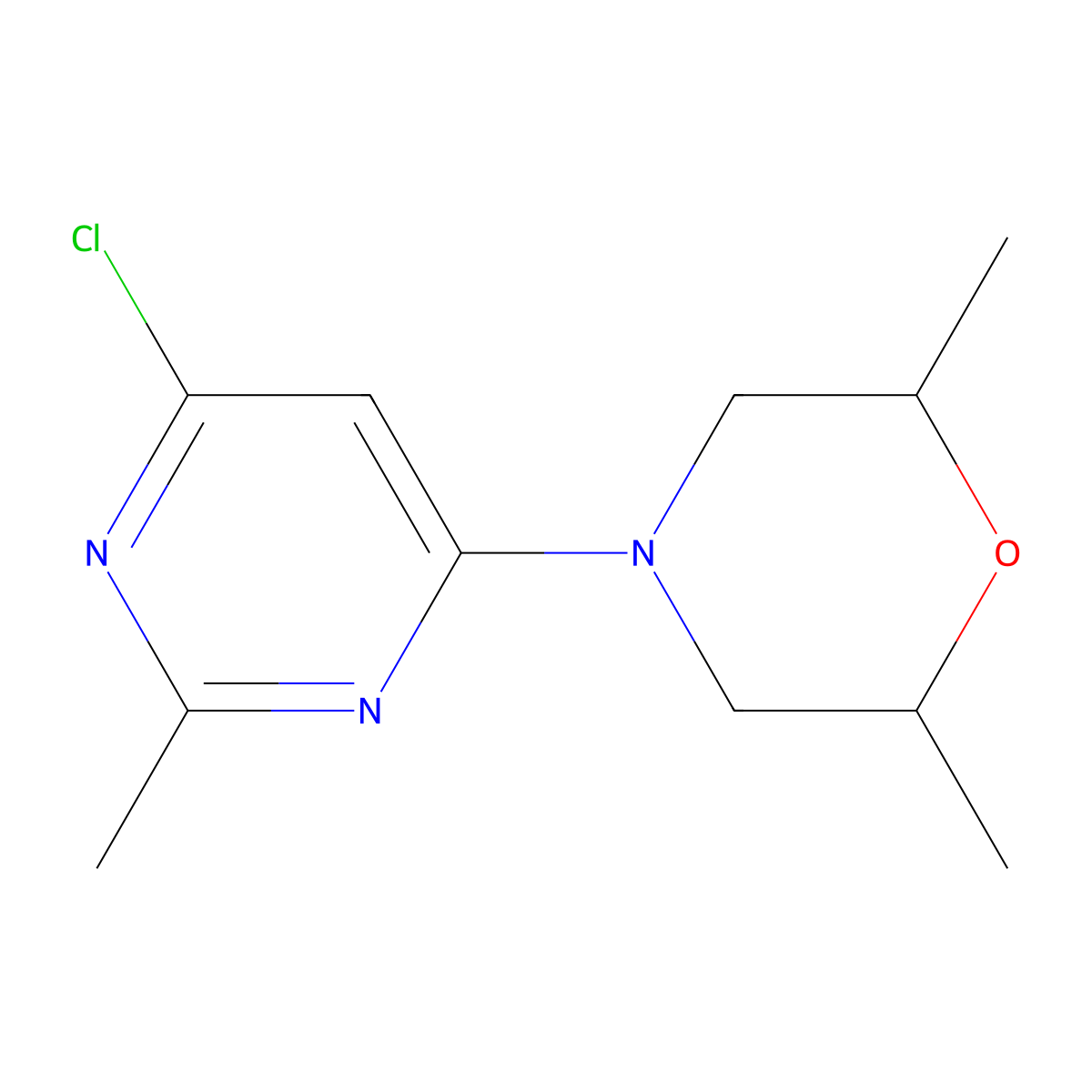 (2S,6R)-4-(6-chloro-2-methylpyrimidin-4-yl)-2,6-dimethylmorpholine molecular structure, CAS 1592651-04-1