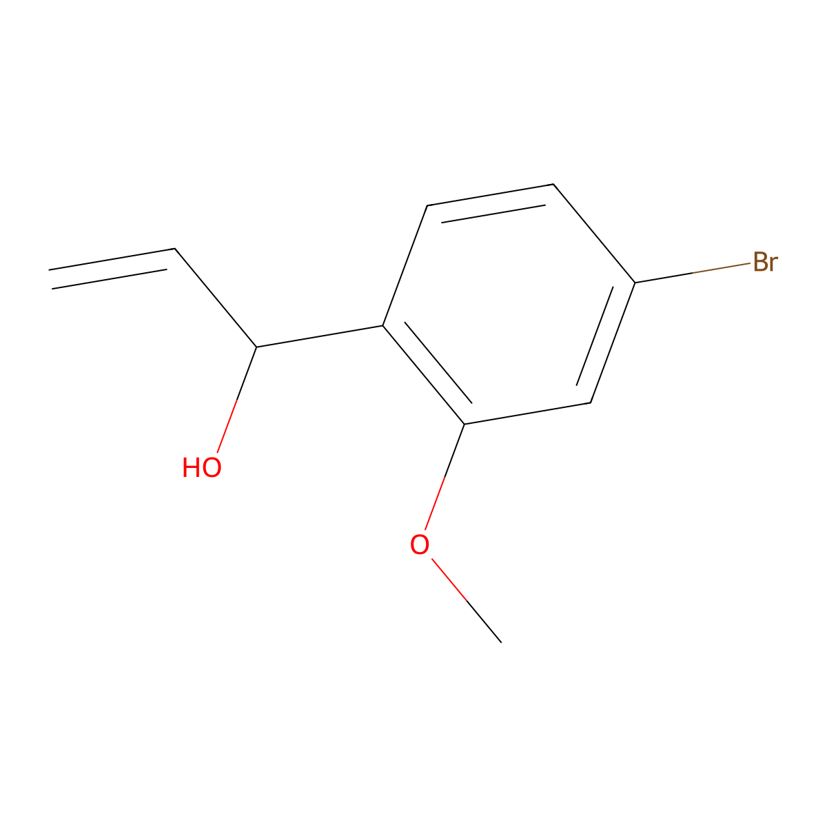 1-(4-Bromo-2-methoxyphenyl)prop-2-en-1-ol molecular structure, CAS 1592652-25-9