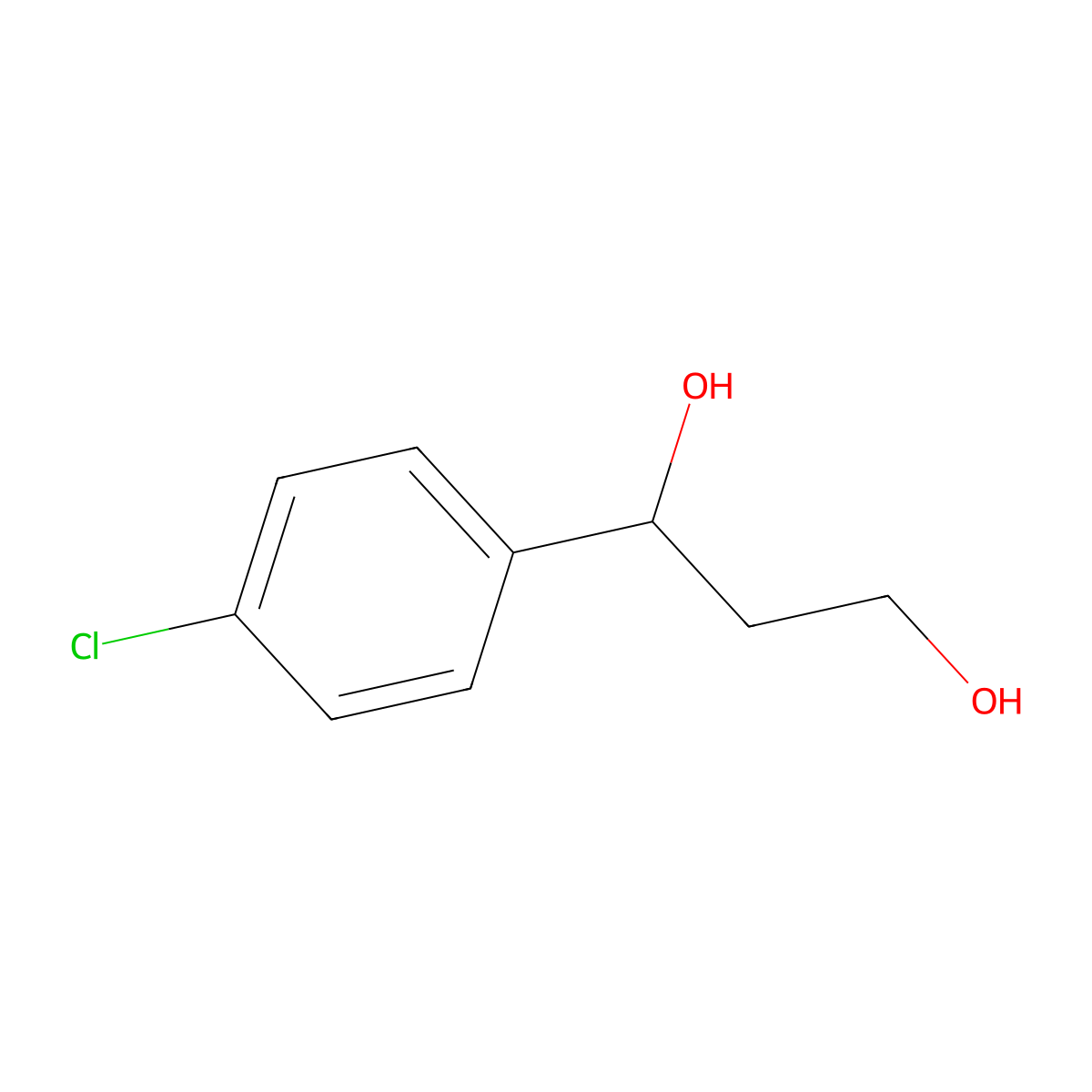 1-(4-chlorophenyl)-1,3-Propanediol molecular structure, CAS 159266-09-8