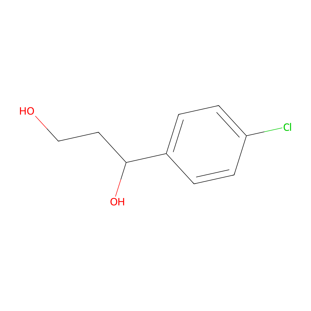 1-(4-chlorophenyl)-1,3-Propanediol molecular structure, CAS 159266-09-8