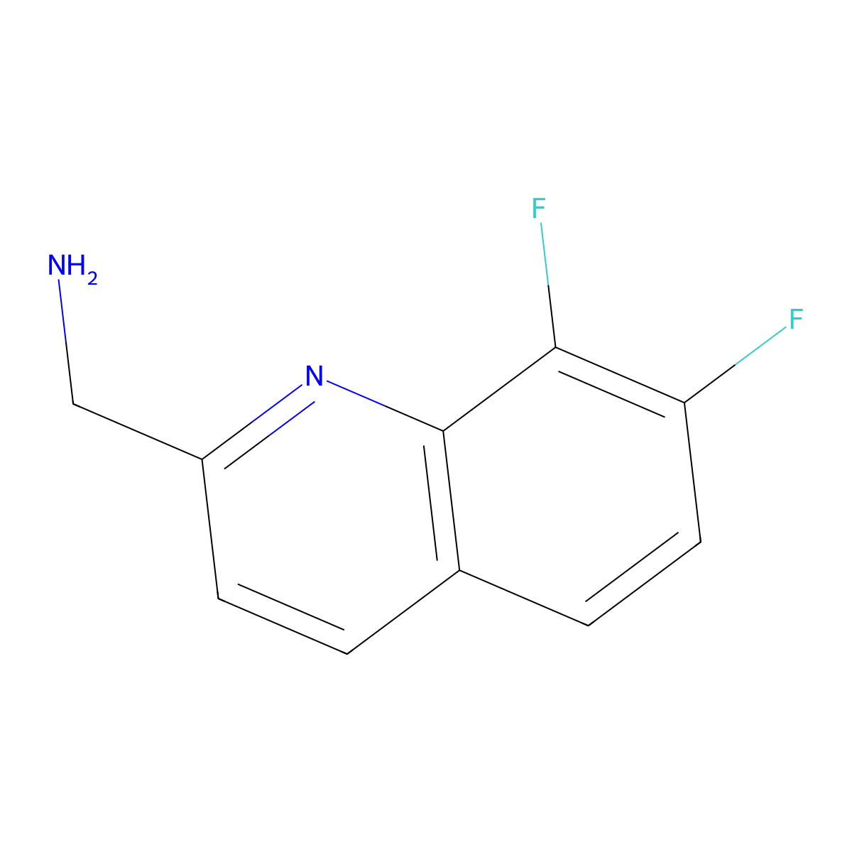 1-(7,8-Difluoroquinolin-2-yl)methanamine molecular structure, CAS 1592679-28-1