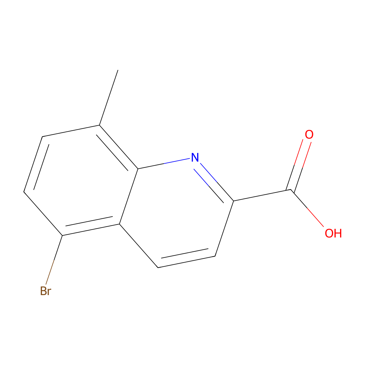 5-Bromo-8-methylquinoline-2-carboxylic acid molecular structure, CAS 1592680-82-4
