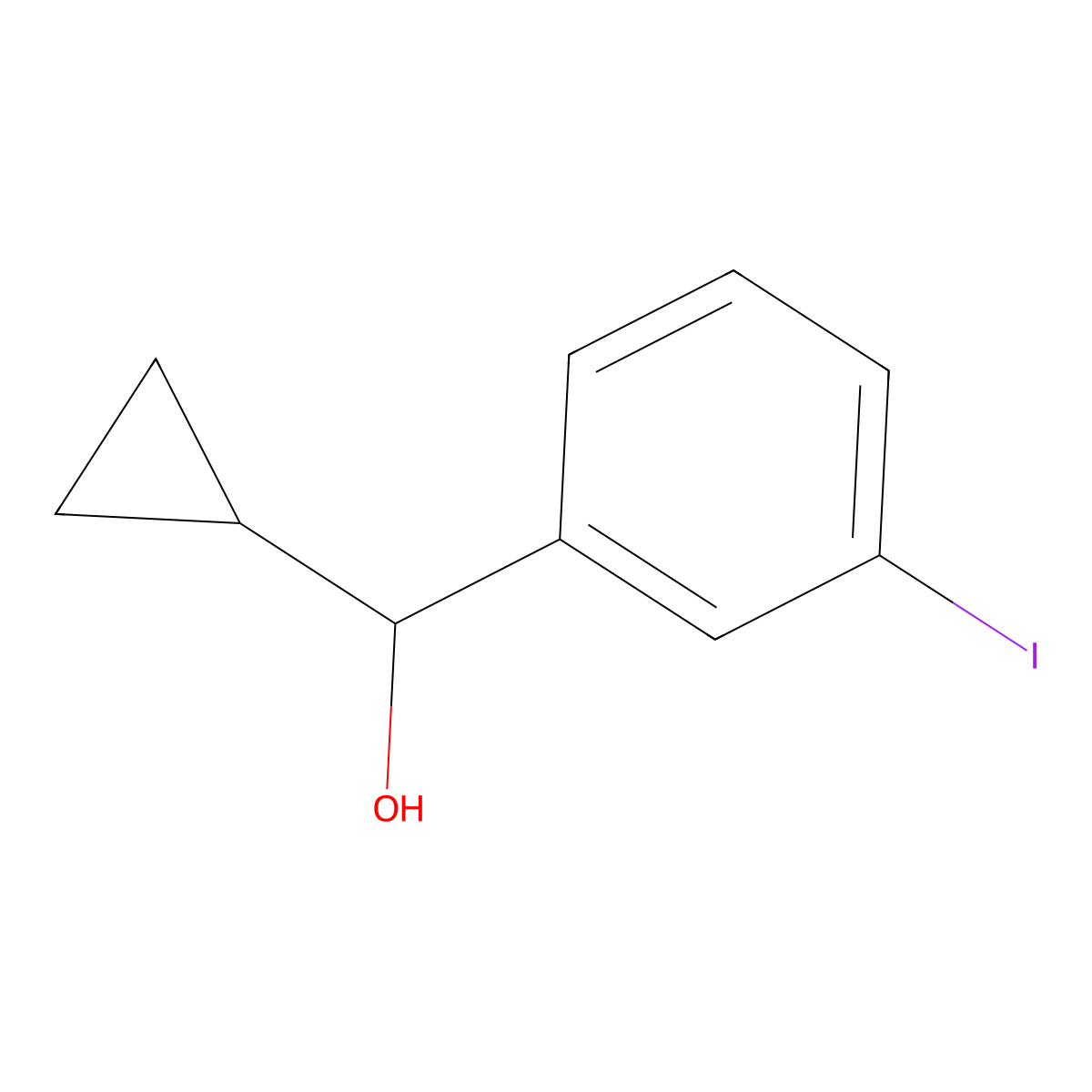 alpha-Cyclopropyl-3-iodobenZenemethanol molecular structure, CAS 1592684-21-3