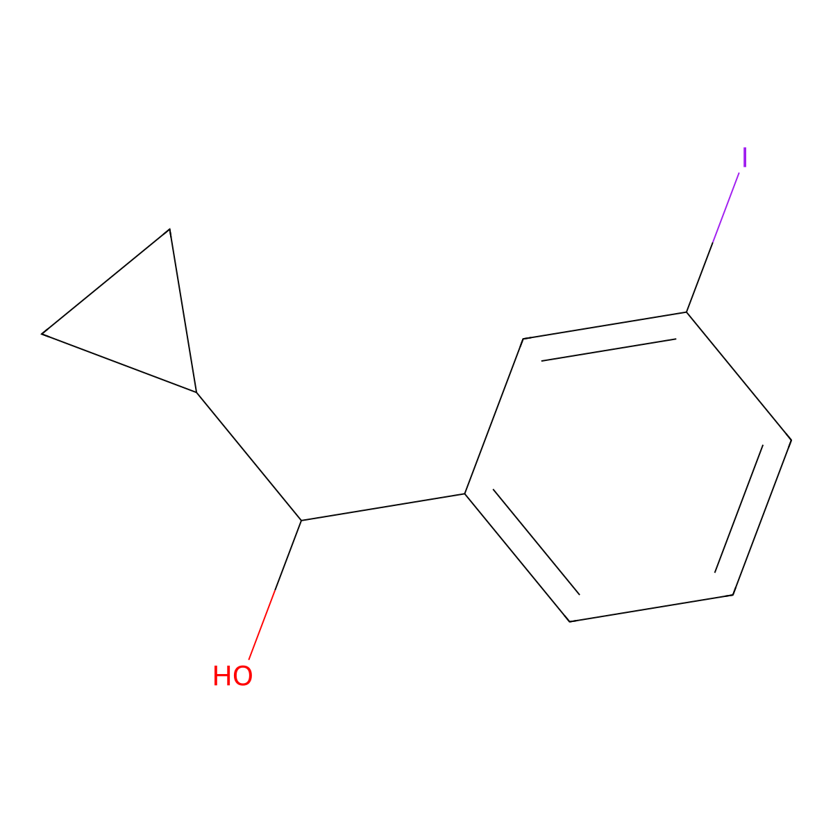 alpha-Cyclopropyl-3-iodobenZenemethanol molecular structure, CAS 1592684-21-3