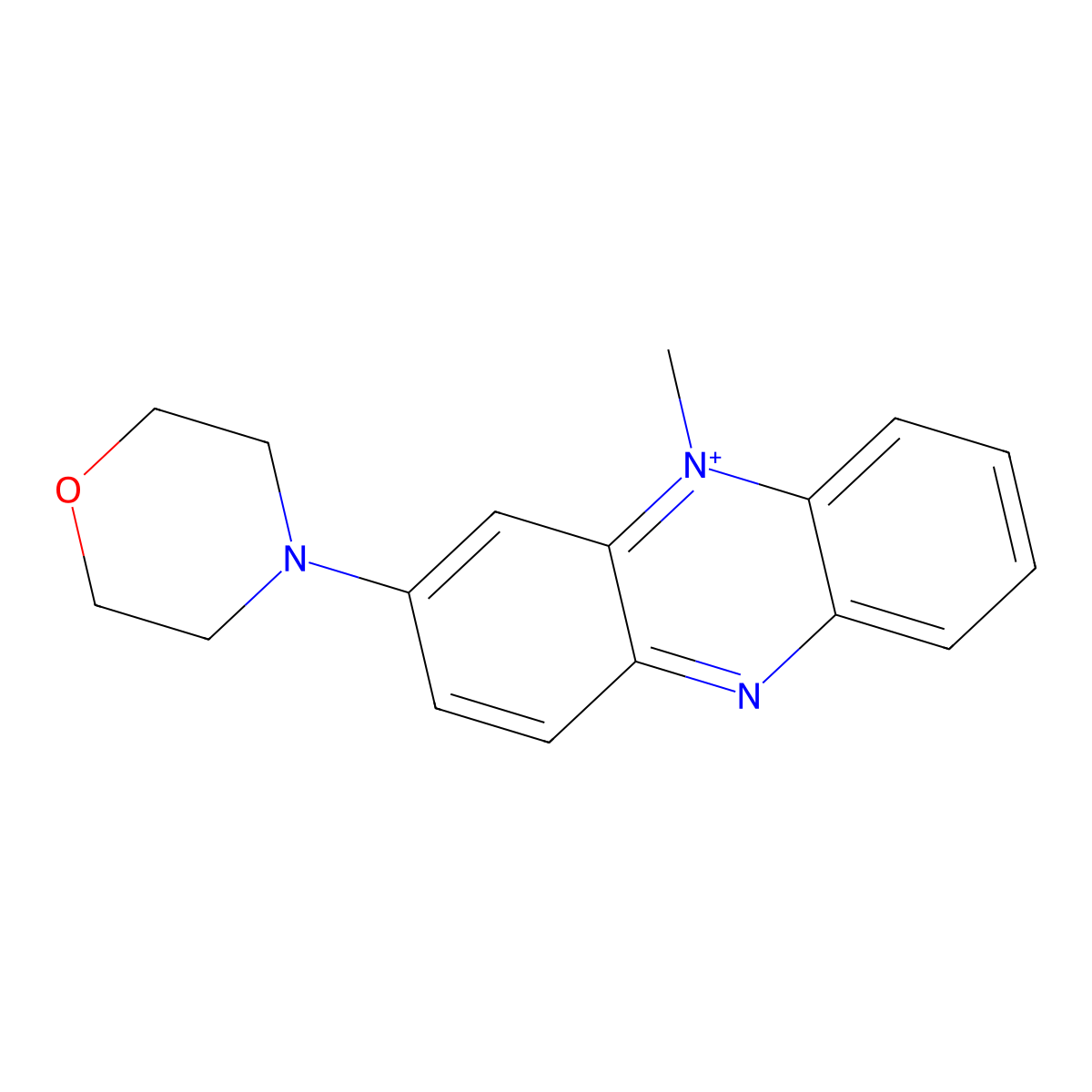 5-Methyl-3-(morpholin-4-yl)phenazin-5-ium molecular structure, CAS 1592694-65-9