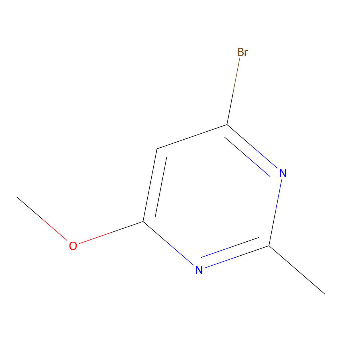 4-Bromo-6-methoxy-2-methylpyrimidine molecular structure, CAS 1592696-30-4
