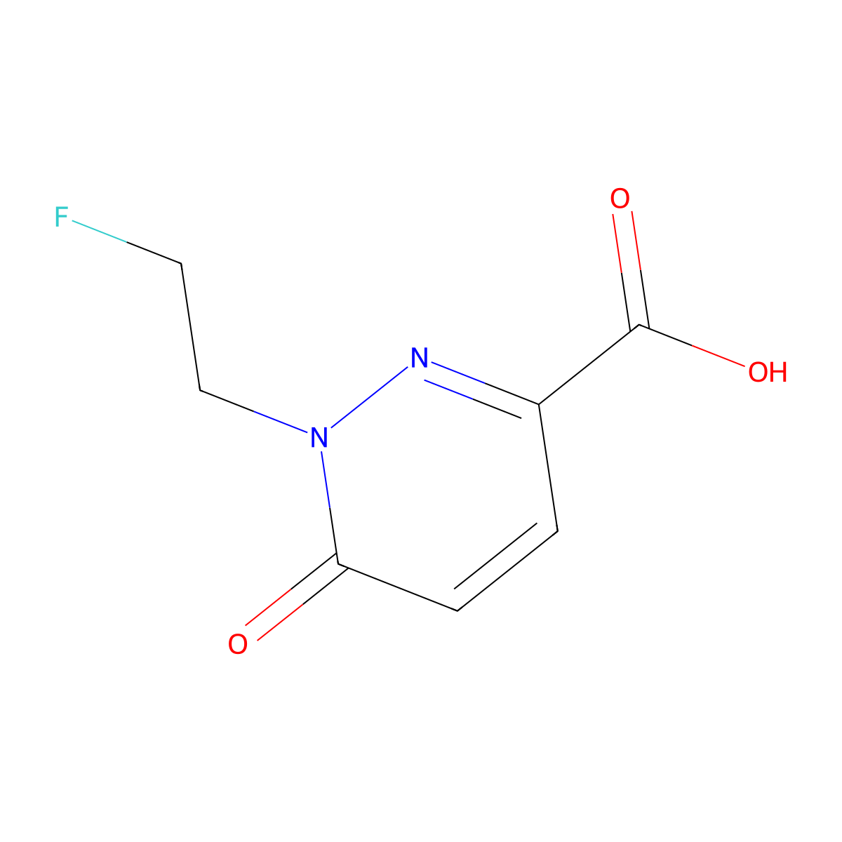 1-(2-Fluoroethyl)-6-oxo-1,6-dihydropyridazine-3-carboxylic acid molecular structure, CAS 1592732-47-2