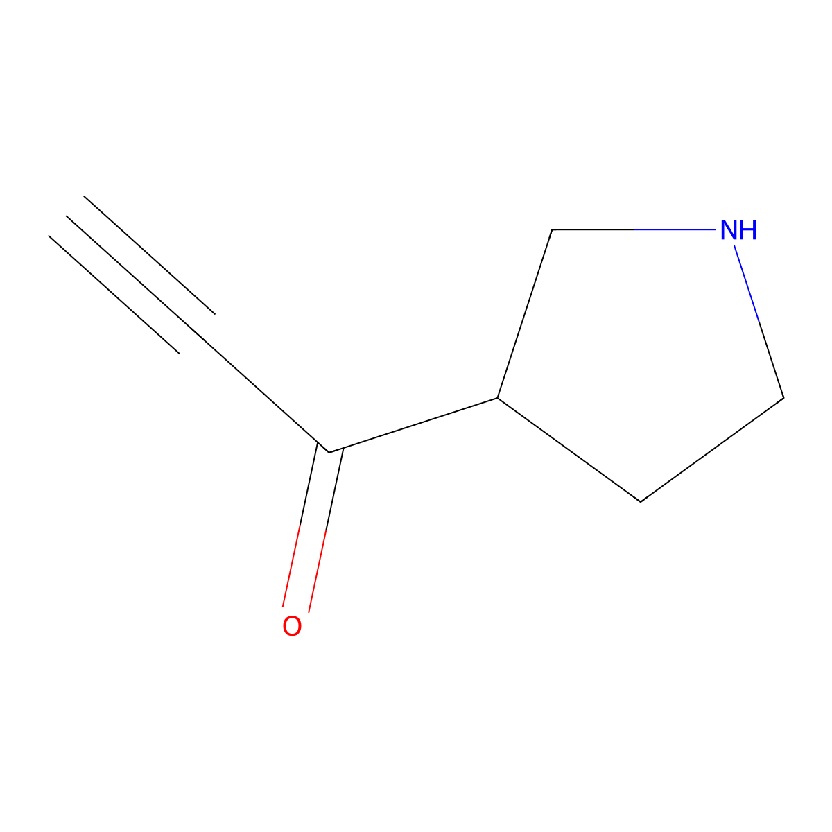 1-(Pyrrolidin-3-yl)prop-2-yn-1-one molecular structure, CAS 1592735-53-9