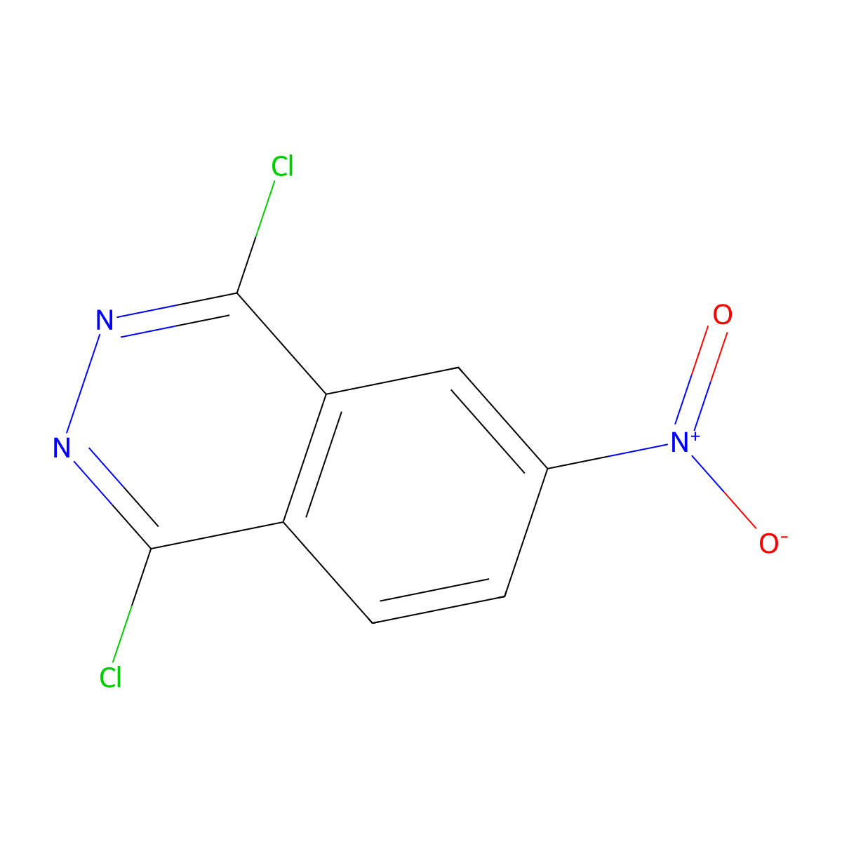 1,4-Dichloro-6-nitrophthalazine molecular structure, CAS 159275-52-2