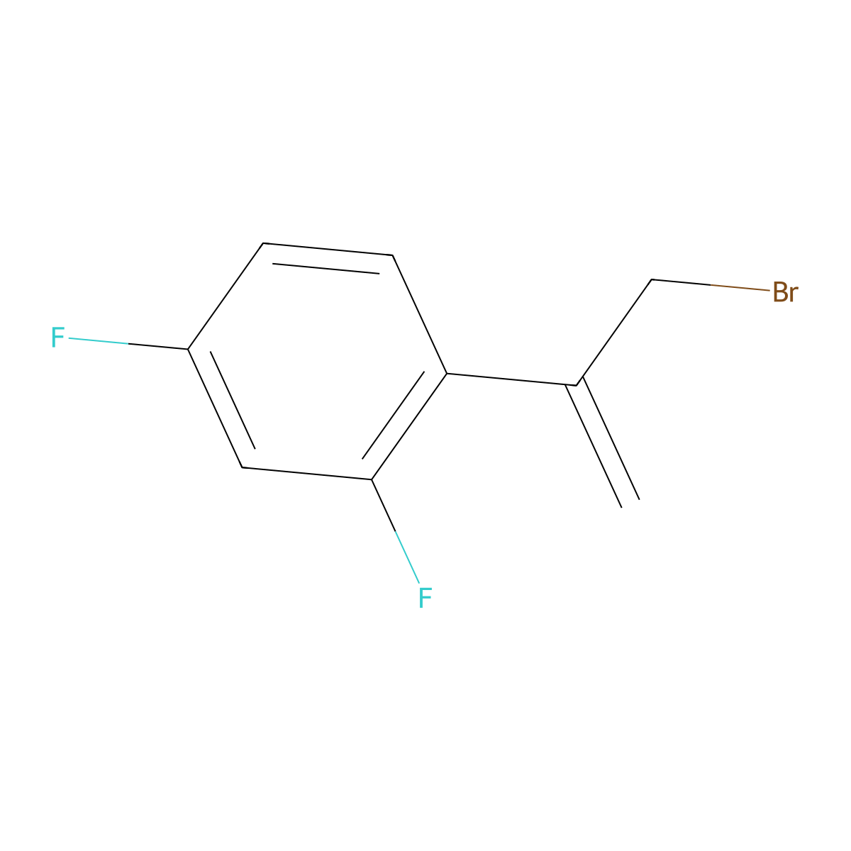 1-(3-Bromoprop-1-en-2-yl)-2,4-difluorobenzene molecular structure, CAS 159276-58-1