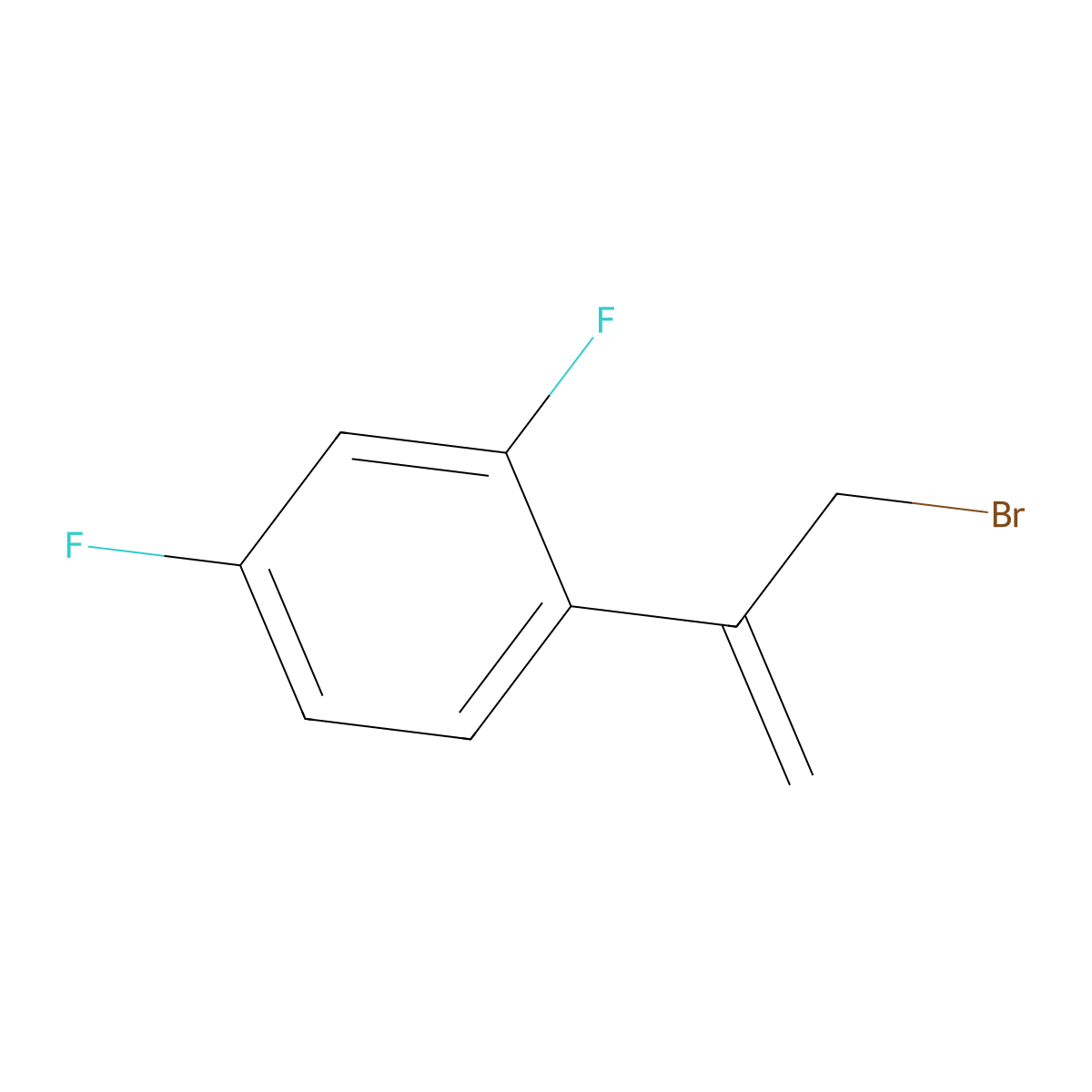 1-(3-Bromoprop-1-en-2-yl)-2,4-difluorobenzene molecular structure, CAS 159276-58-1