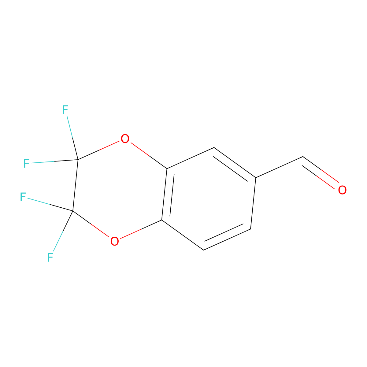 2,2,3,3-Tetrafluoro-1,4-benzodioxane-6-carboxaldehyde molecular structure, CAS 159276-63-8