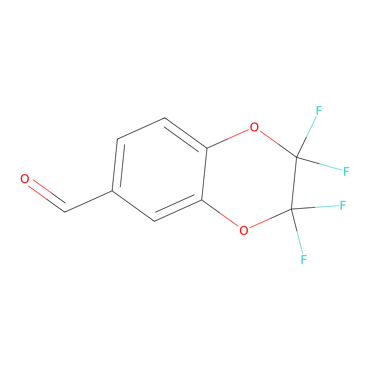 2,2,3,3-Tetrafluoro-1,4-benzodioxane-6-carboxaldehyde molecular structure, CAS 159276-63-8