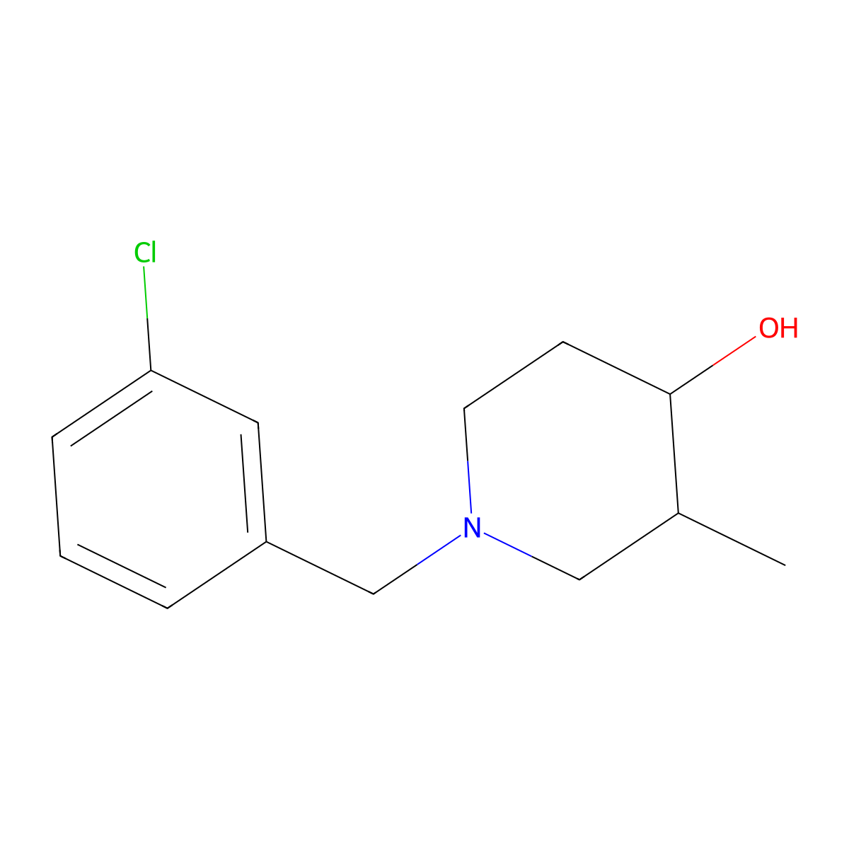1-(3-Chlorobenzyl)-3-methylpiperidin-4-ol molecular structure, CAS 1592769-57-7