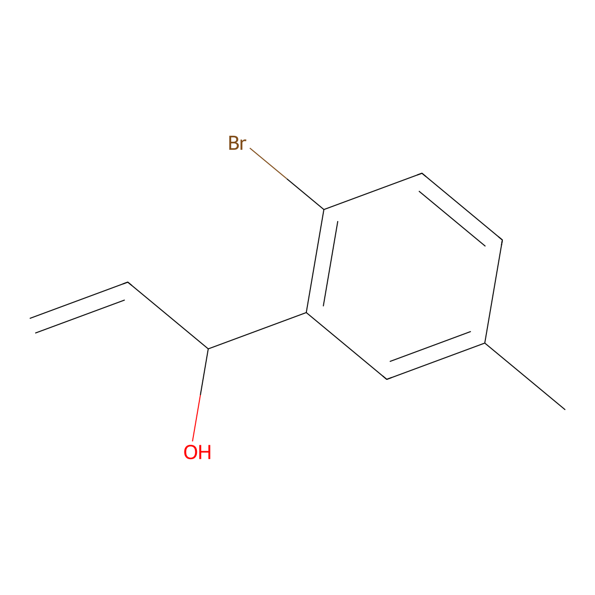 1-(2-Bromo-5-methylphenyl)prop-2-en-1-ol molecular structure, CAS 1592774-25-8