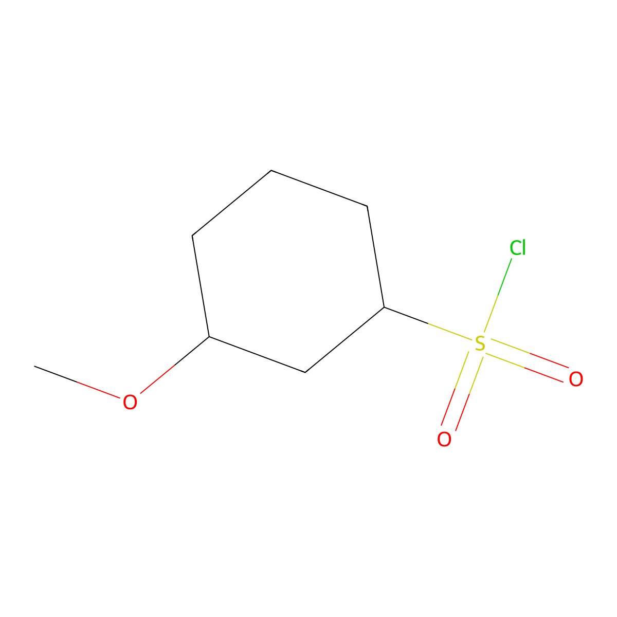 3-Methoxycyclohexane-1-sulfonyl chloride molecular structure, CAS 1592789-64-4