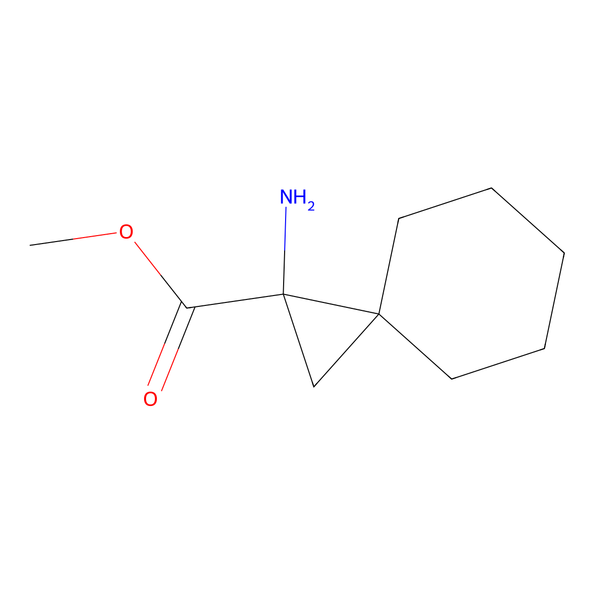 Methyl 1-aminospiro[2.5]octane-1-carboxylate molecular structure, CAS 159279-80-8