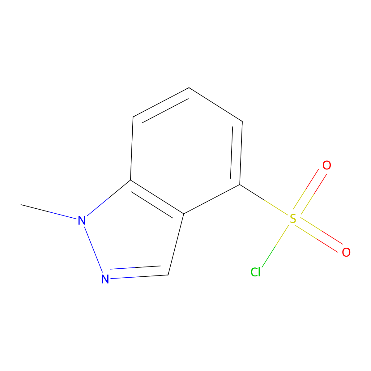1-Methyl-1H-indazole-4-sulfonyl chloride molecular structure, CAS 1592825-70-1