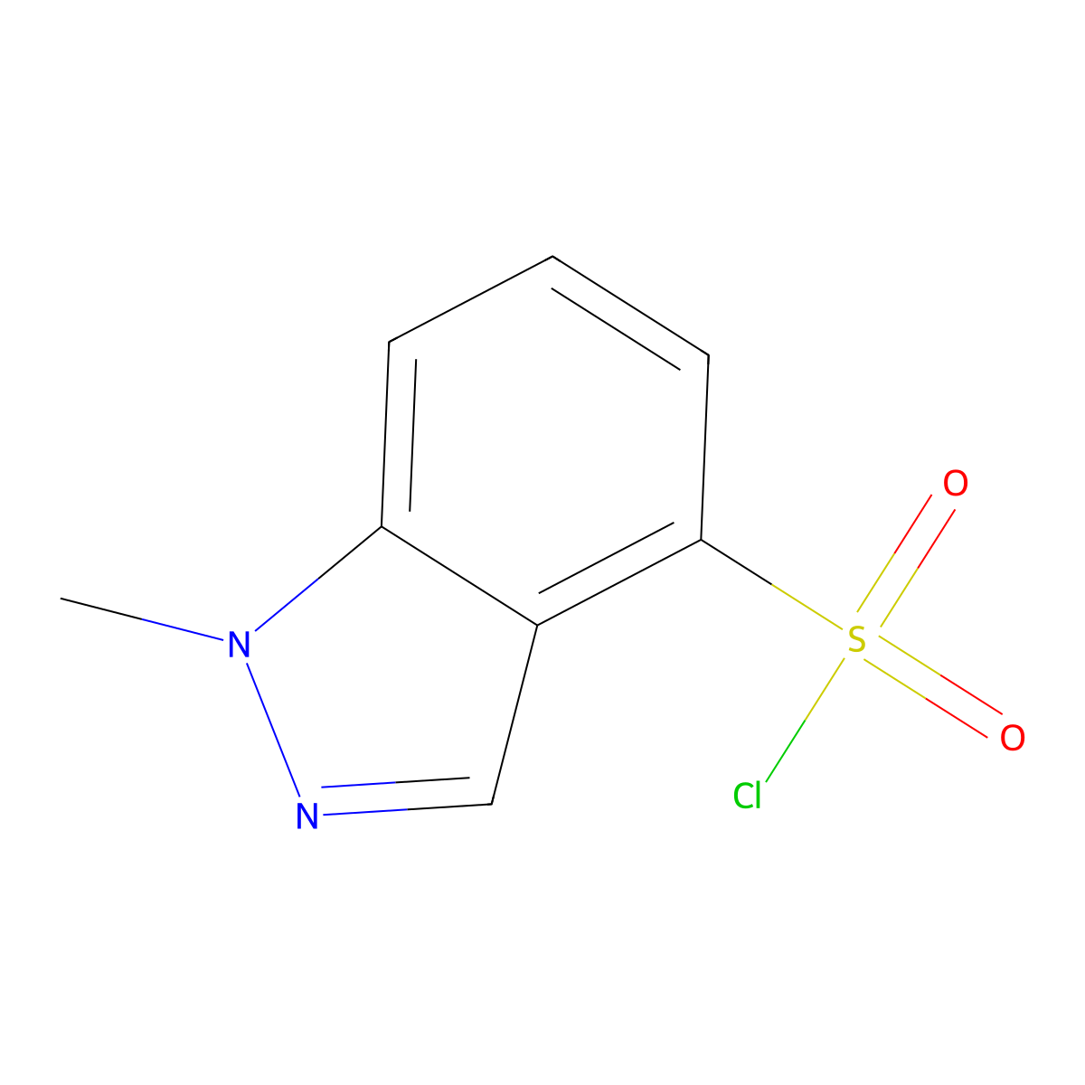 1-Methyl-1H-indazole-4-sulfonyl chloride molecular structure, CAS 1592825-70-1