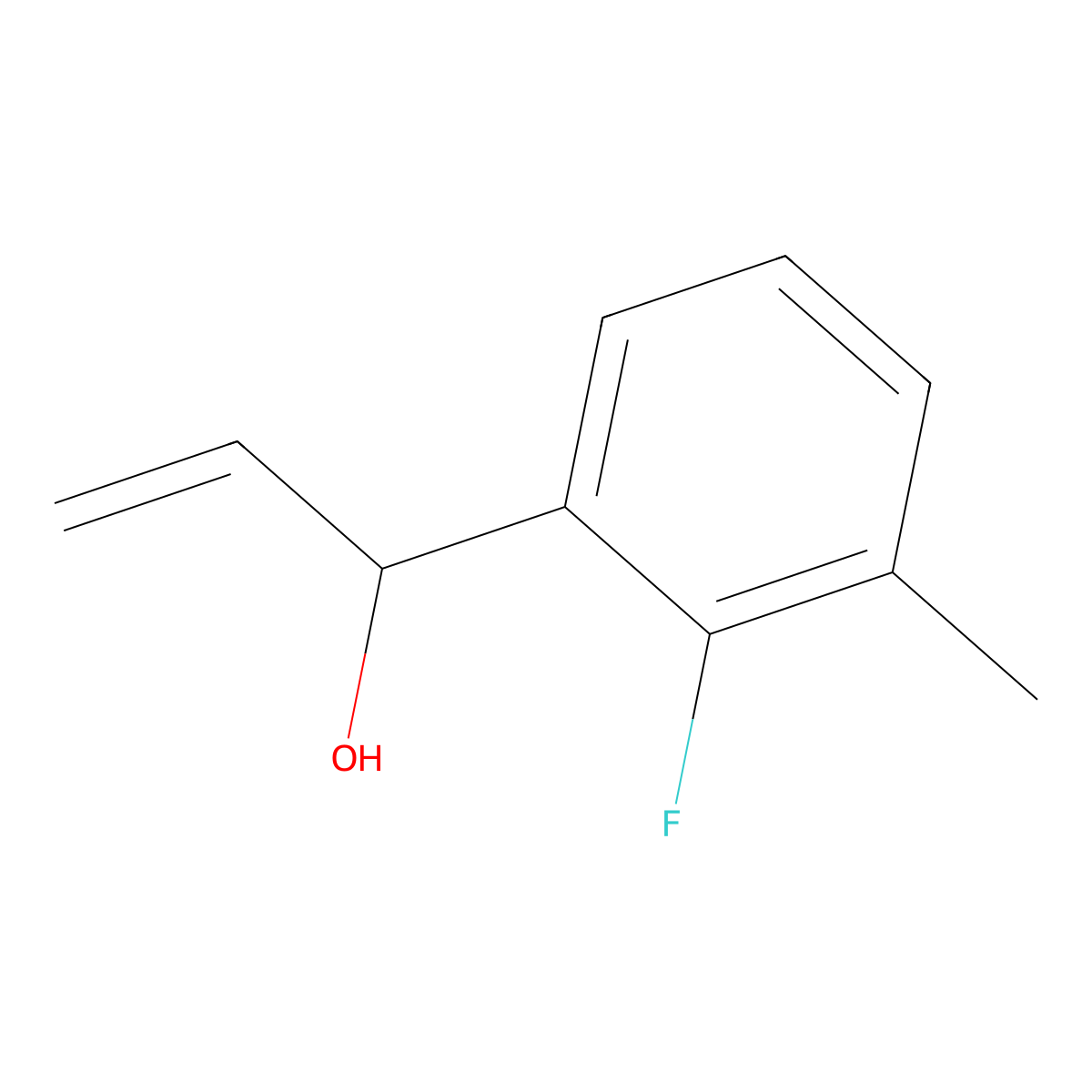 1-(2-Fluoro-3-methylphenyl)prop-2-en-1-ol molecular structure, CAS 1592848-42-4