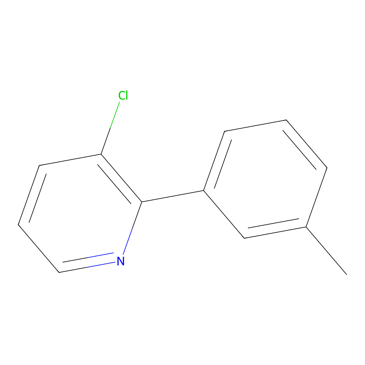3-Chloro-2-(m-tolyl)pyridine molecular structure, CAS 1592864-01-1