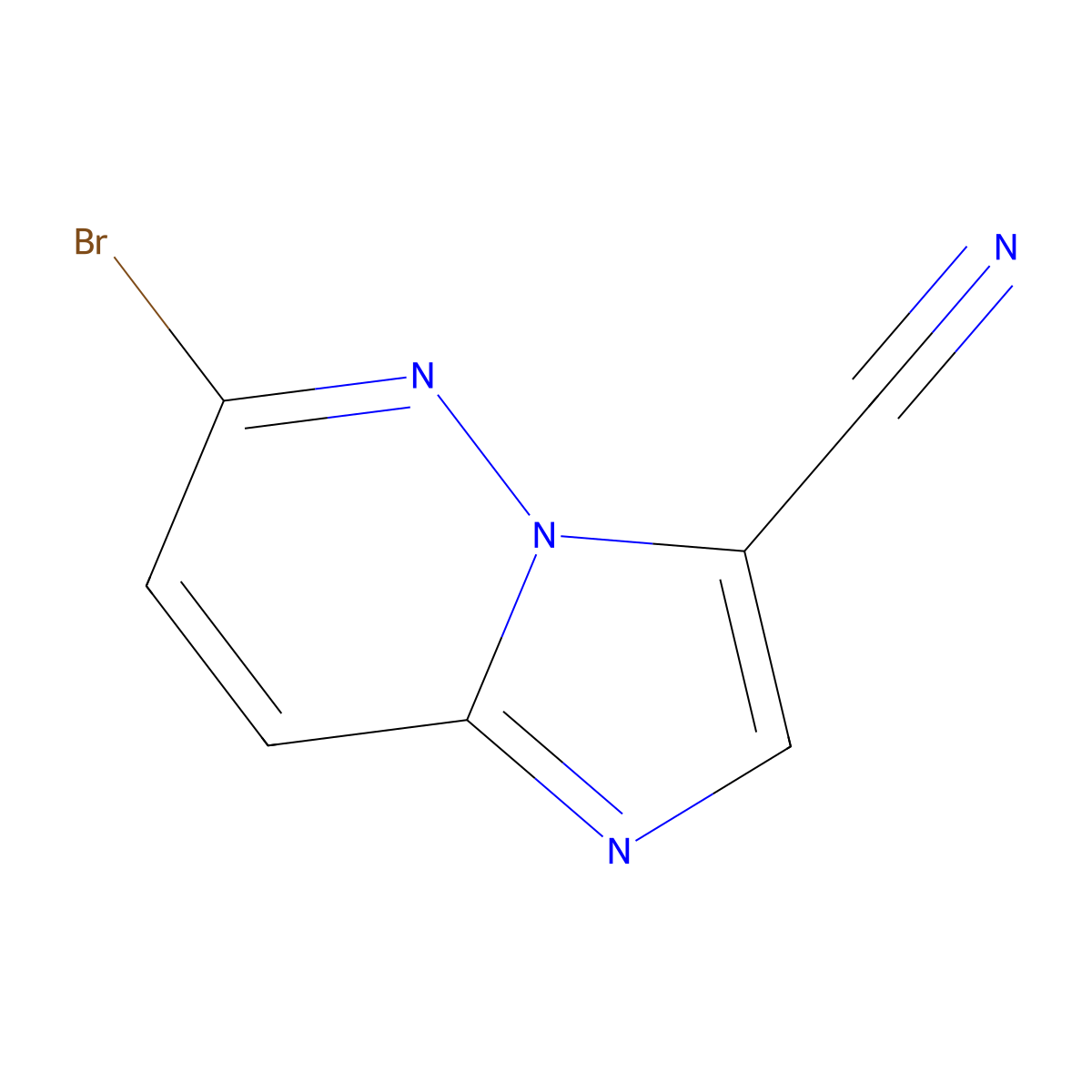 6-Bromoimidazo[1,2-b]pyridazine-3-carbonitrile molecular structure, CAS 1592865-99-0