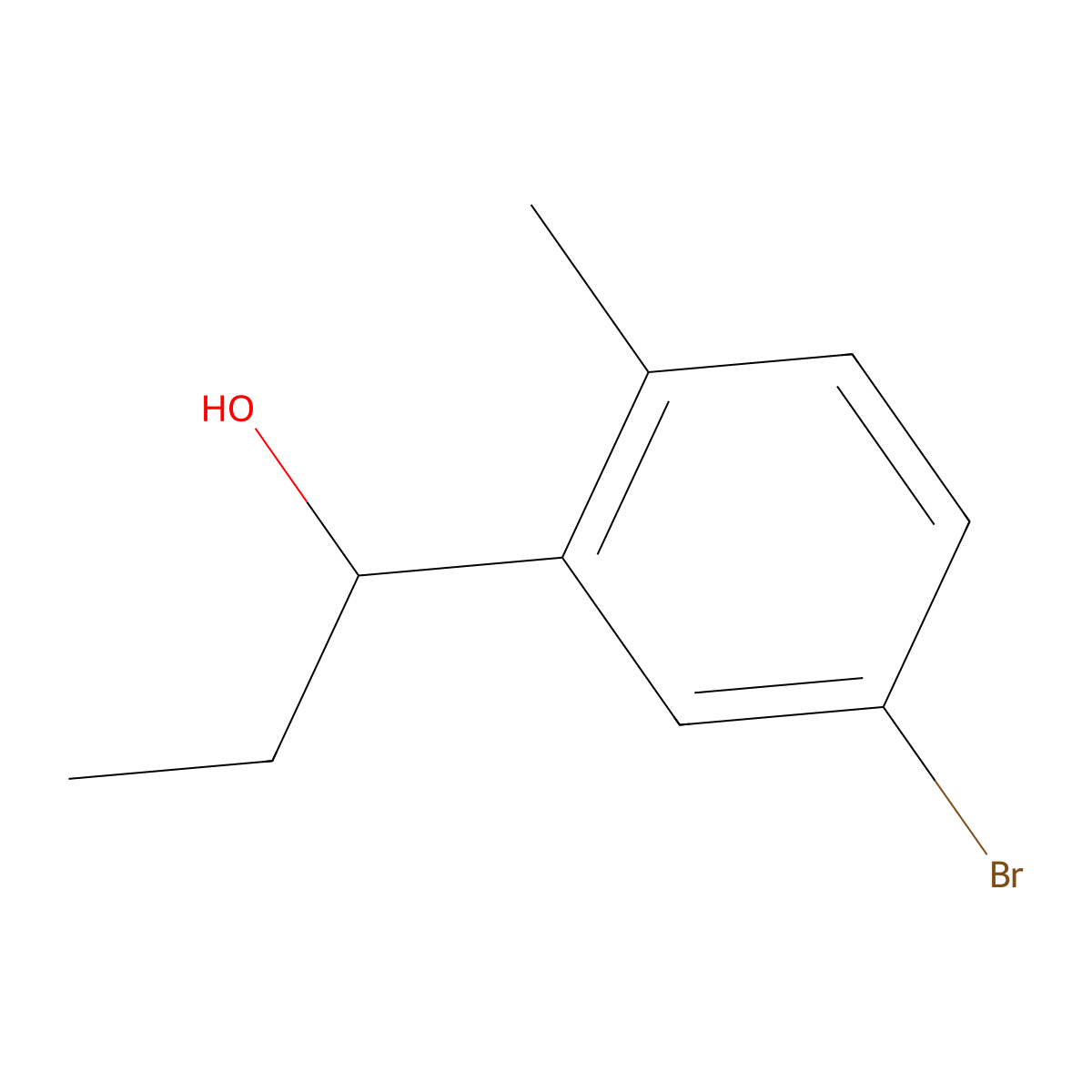 1-(5-Bromo-2-methylphenyl)propan-1-ol molecular structure, CAS 1592881-83-8