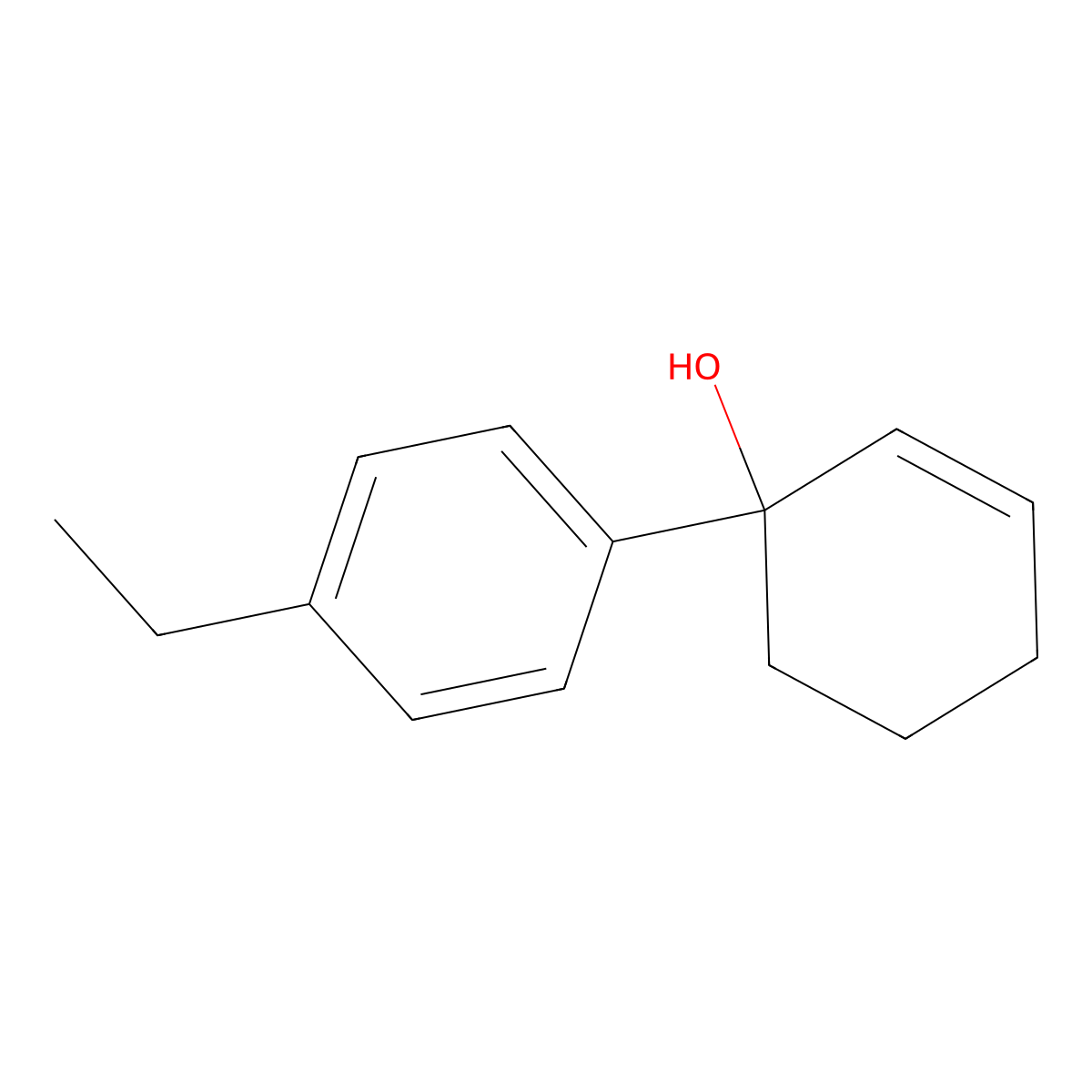 1-(4-Ethylphenyl)-2-cyclohexen-1-ol molecular structure, CAS 1592883-16-3