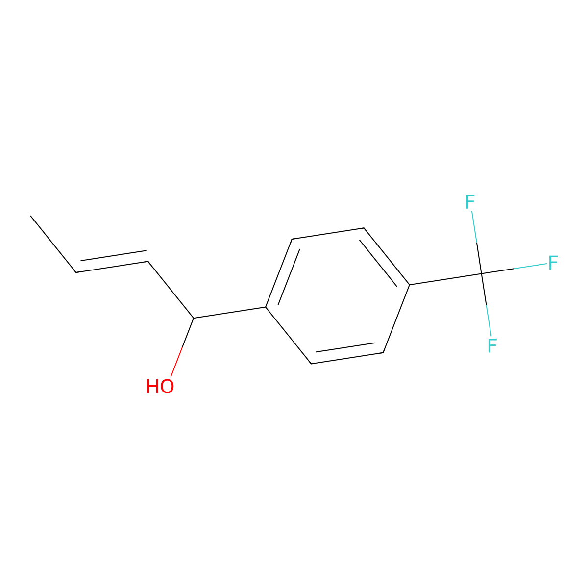 (E)-1-(4-(trifluoromethyl)phenyl)but-2-en-1-ol molecular structure, CAS 1592891-47-8